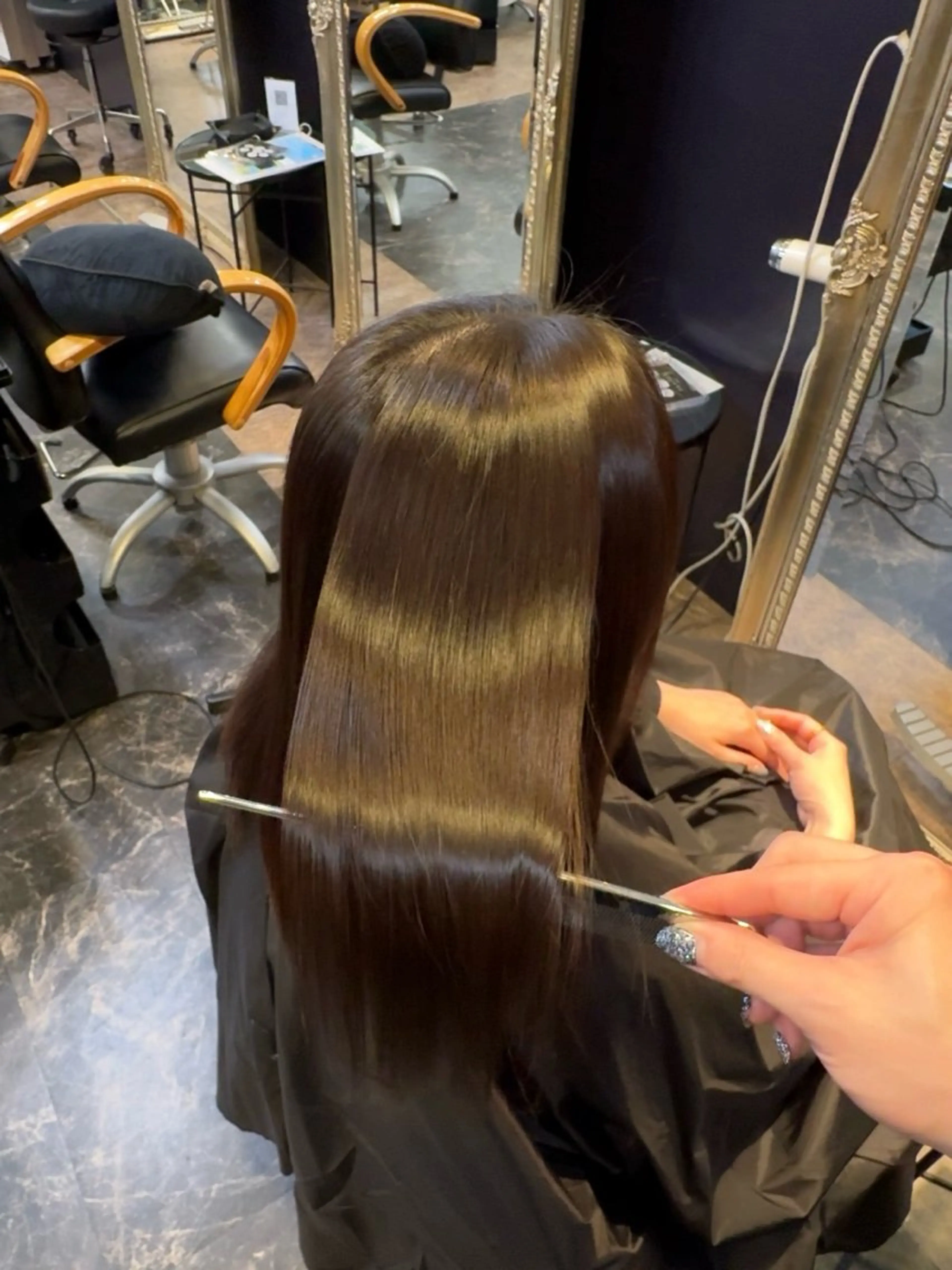 ロング カラー ブラウンカラー ダークブラウン 髪質改善 トリートメント ヘアカラー トリートメント 店長 ハイトーン× 髪質改善/舘野 涼太のヘアスタイル