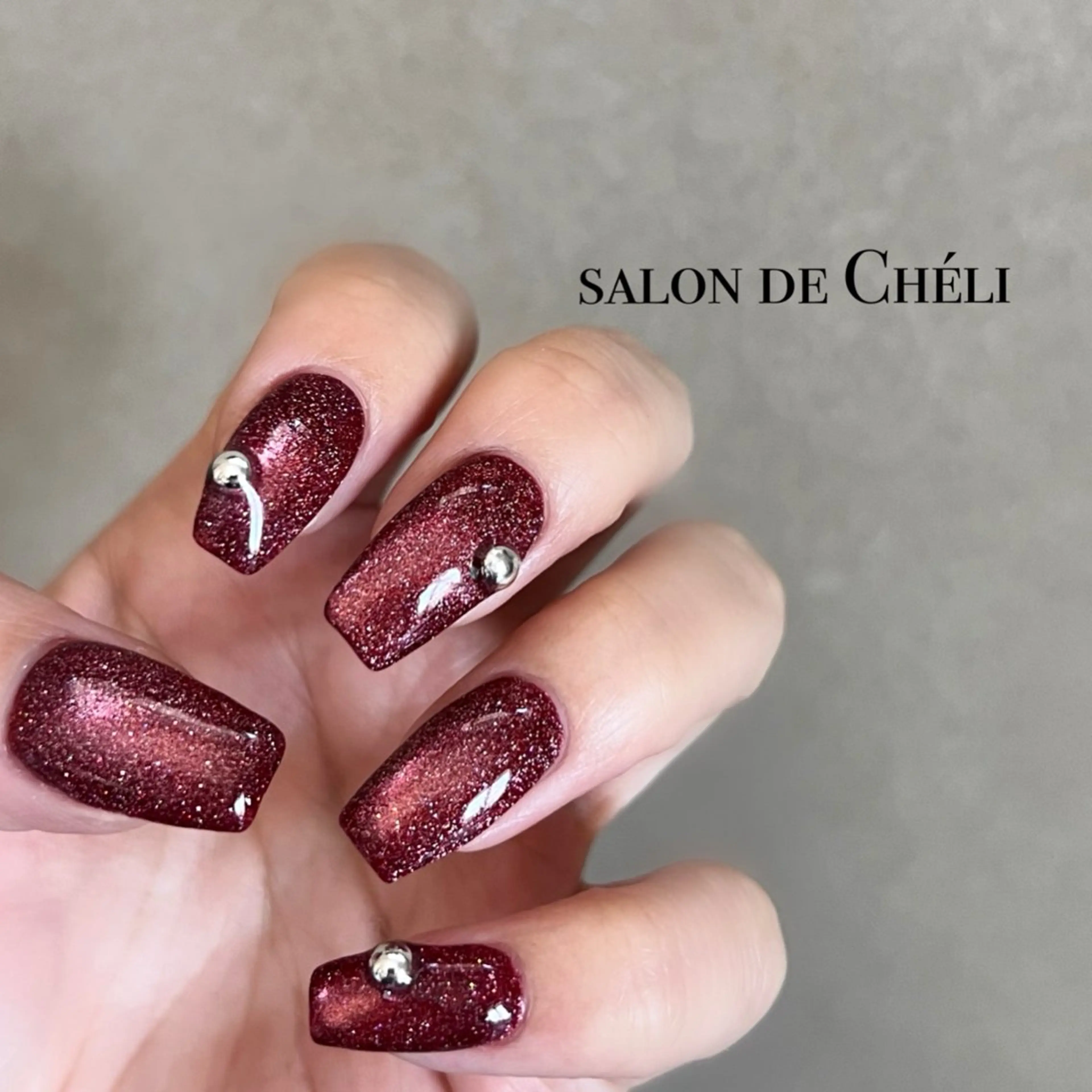 ネイル キラキラネイル 春ネイル ハンドネイル salon de Cheliのネイルデザイン