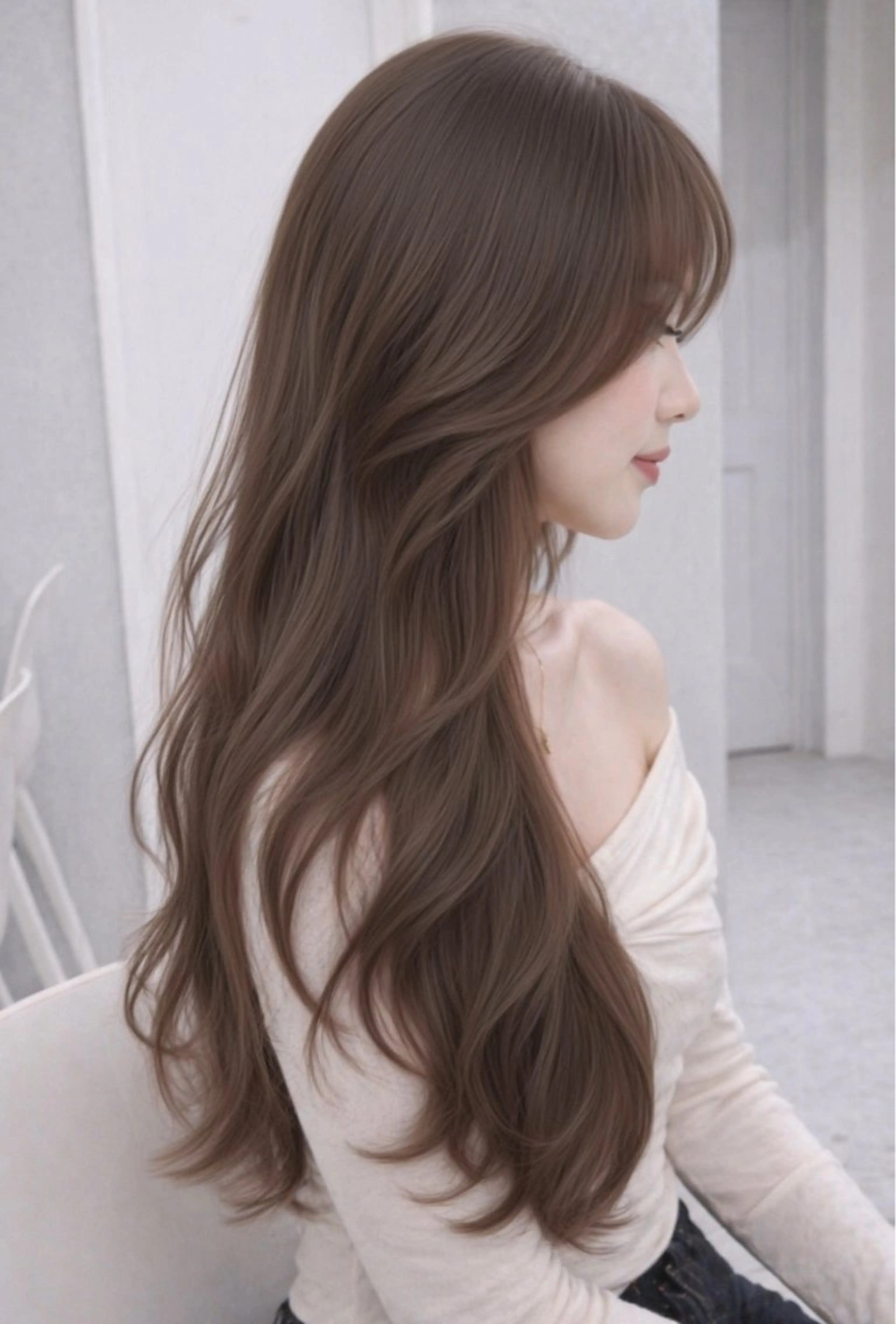 セミロング カラー カット ヘアカラー トリートメント ヘアセット レイヤーダブルカラー KYONのヘアスタイル