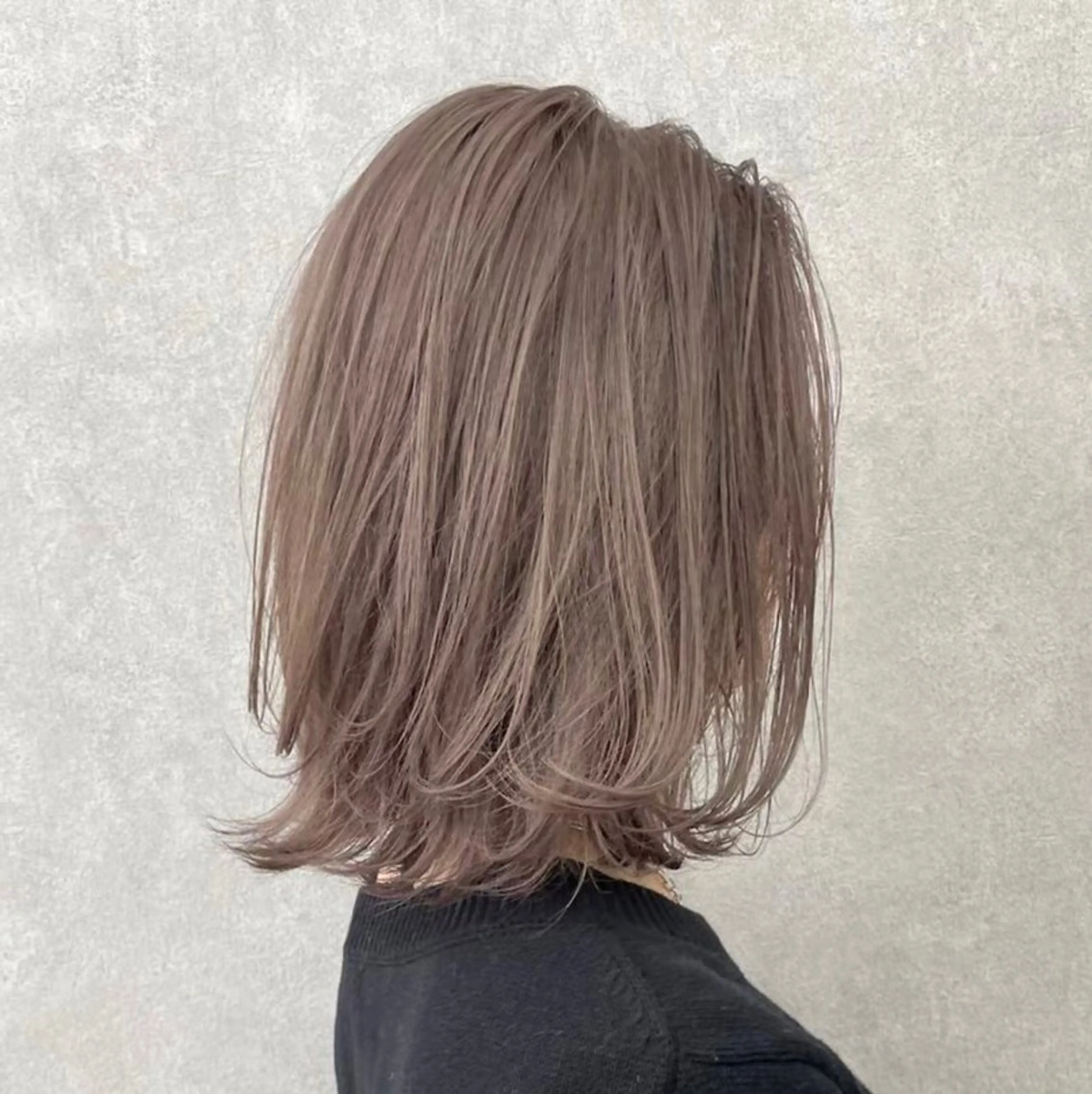 ミディアム 韓国風カラー ボブ 外国人風カラー ハイライト 髪質改善 江坂エリア最安値◎ ブリーチ*土田のヘアスタイル