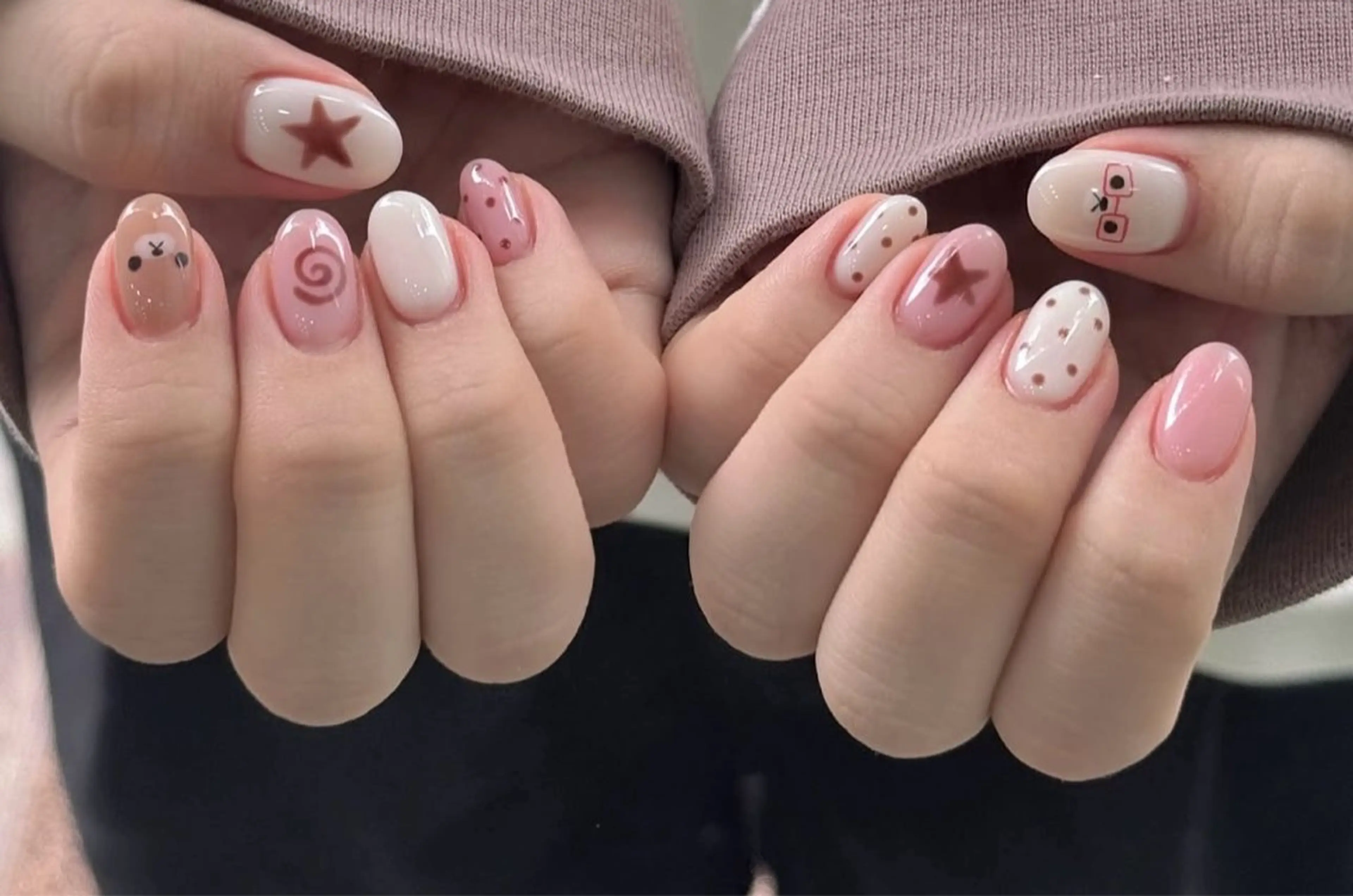 ネイル 韓国ネイル 持ち込み ニュアンスネイル ネイルチップ ハンドネイル TABI ANA.CHUOのネイルデザイン