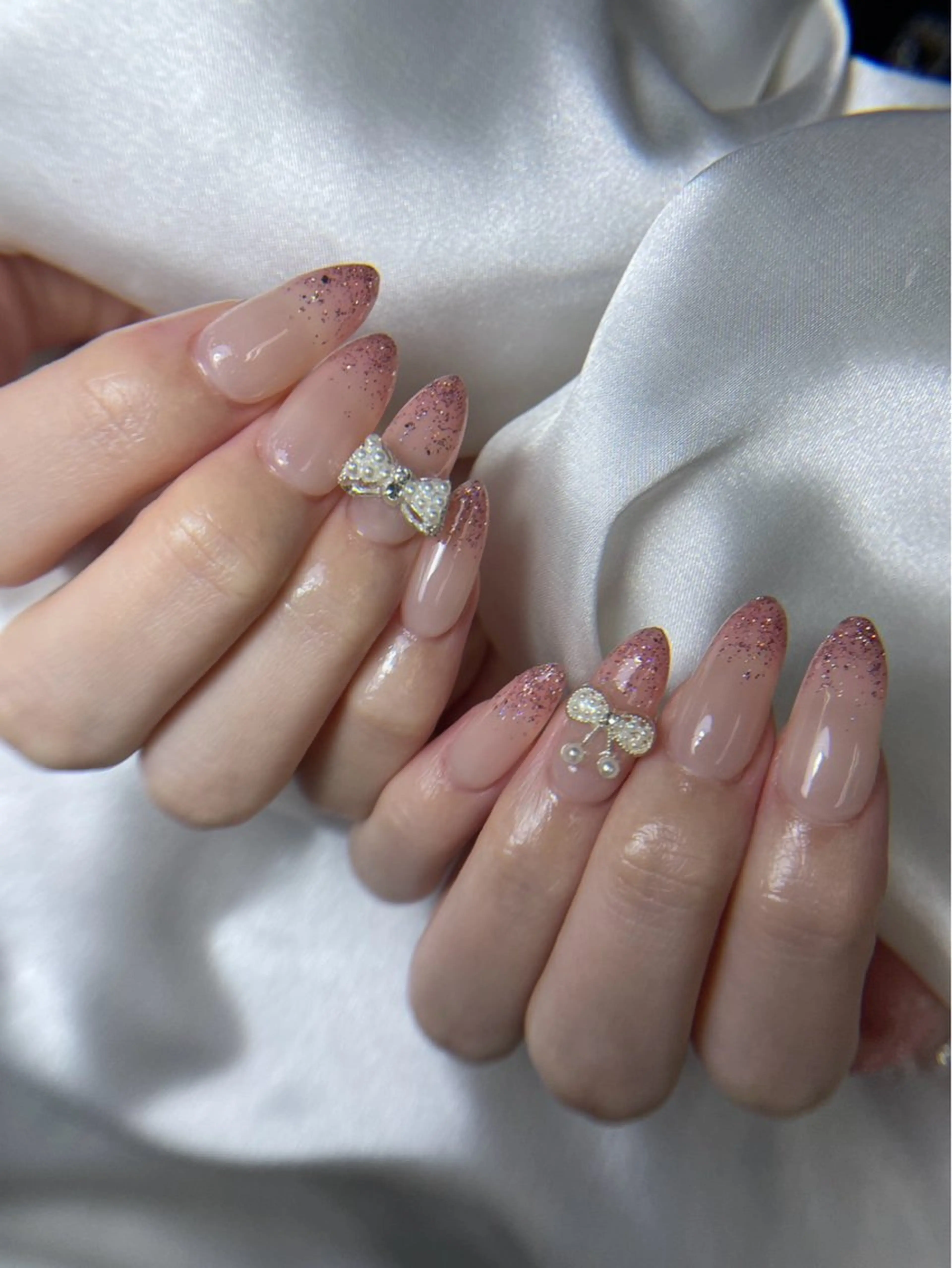 ネイル チークネイル 桜ネイル 長さ出し フットネイル ジェルネイル ハンドネイル Maika's nailのネイルデザイン