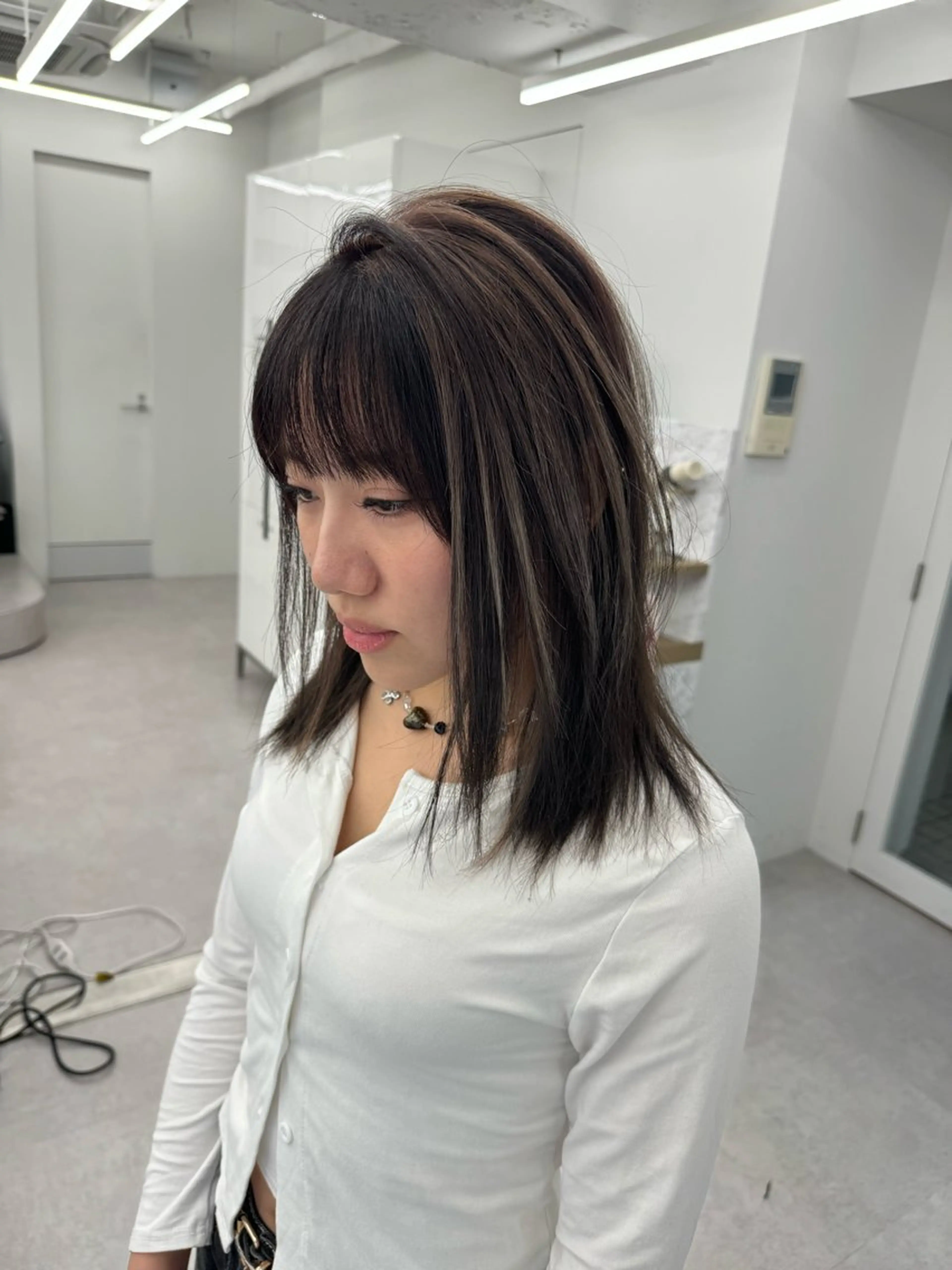 ロング カラー カット ヘアカラー トリートメント 顔まわりの神様✨ 透明感カラー藤嶋秀幸のヘアスタイル