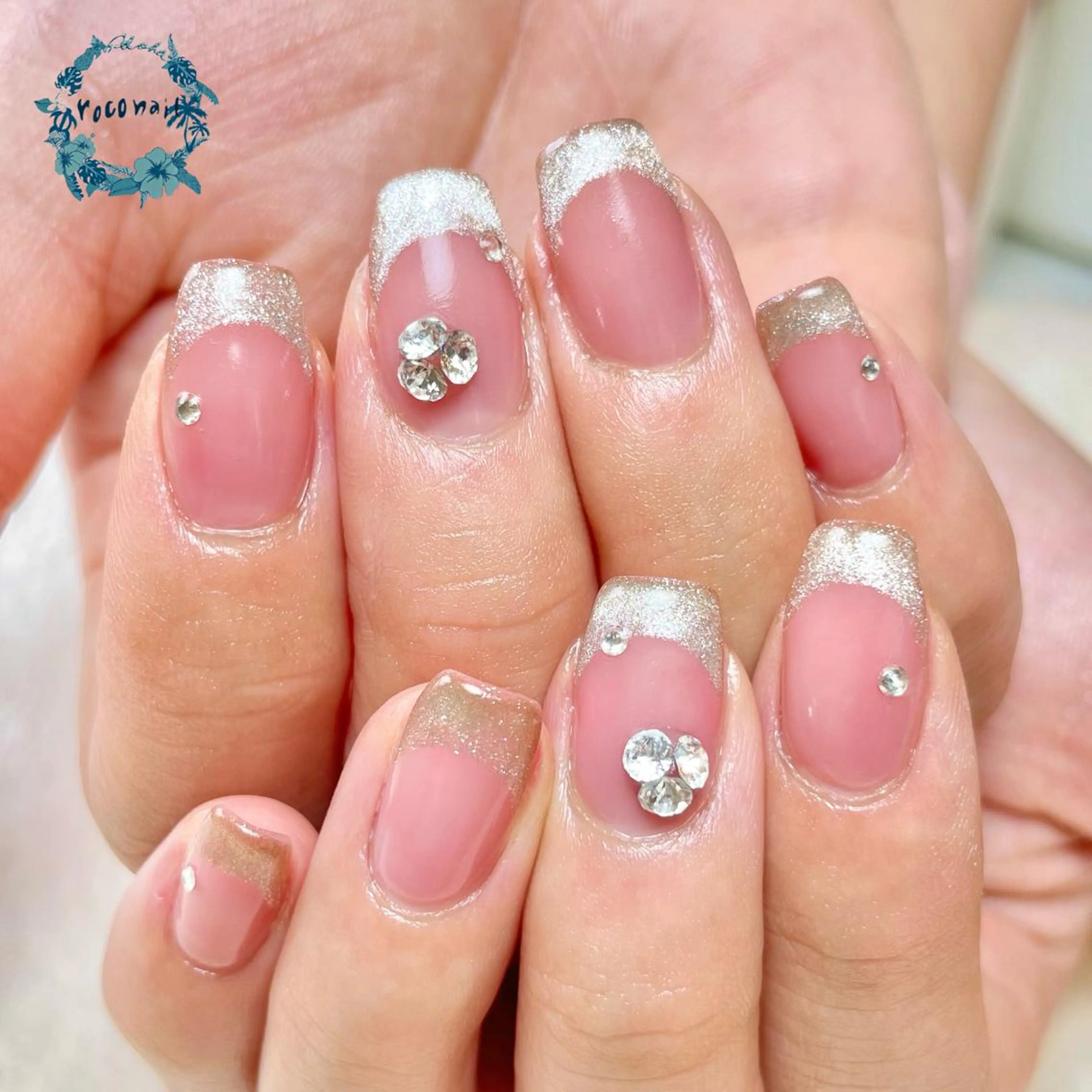 ネイル フレンチネイル マグネットネイル ハンドネイル roconail ヒロコのネイルデザイン