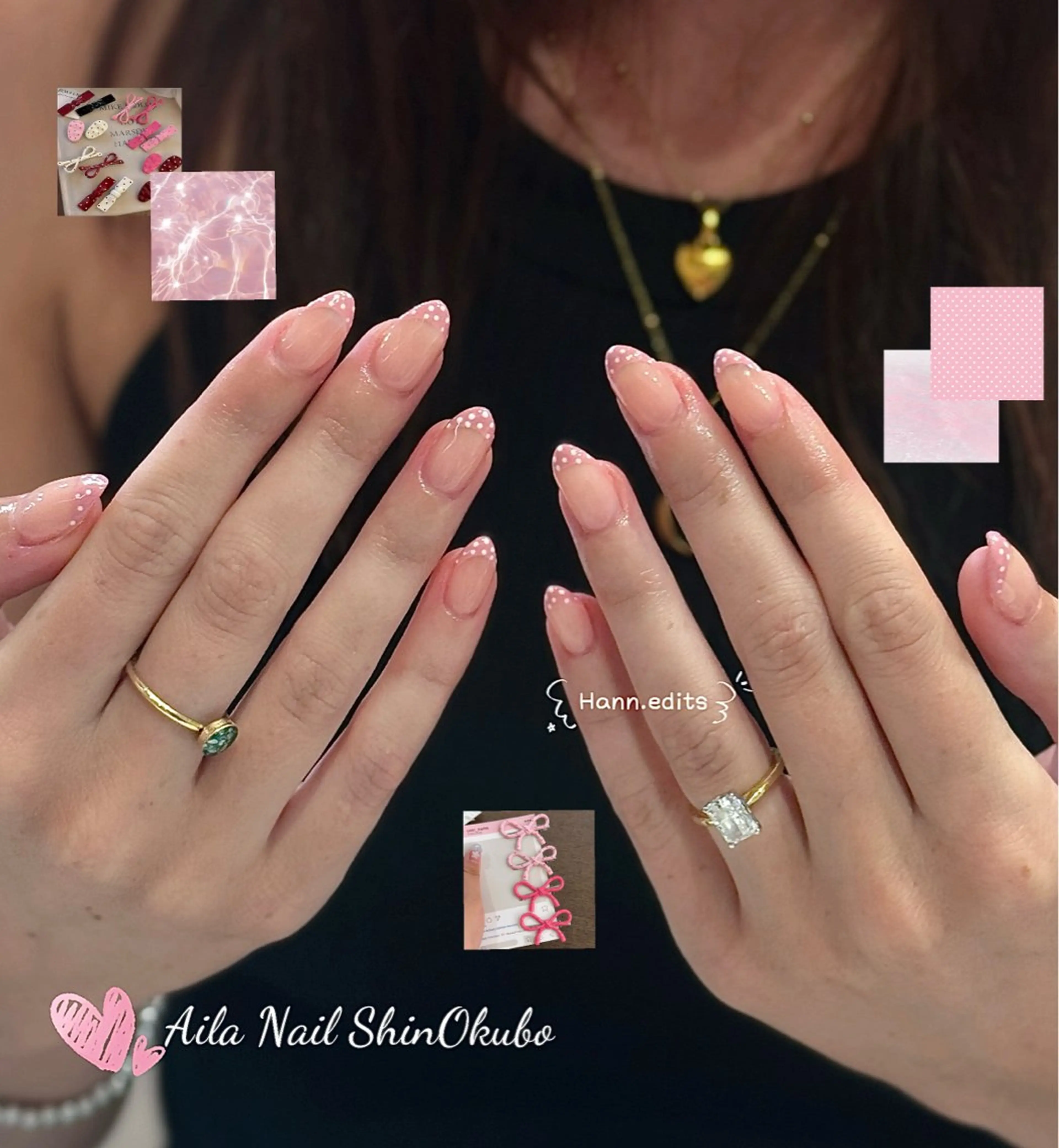 ミディアム 韓国風ヘア ハンドネイル Aila Nail ShinOkuboのネイルデザイン