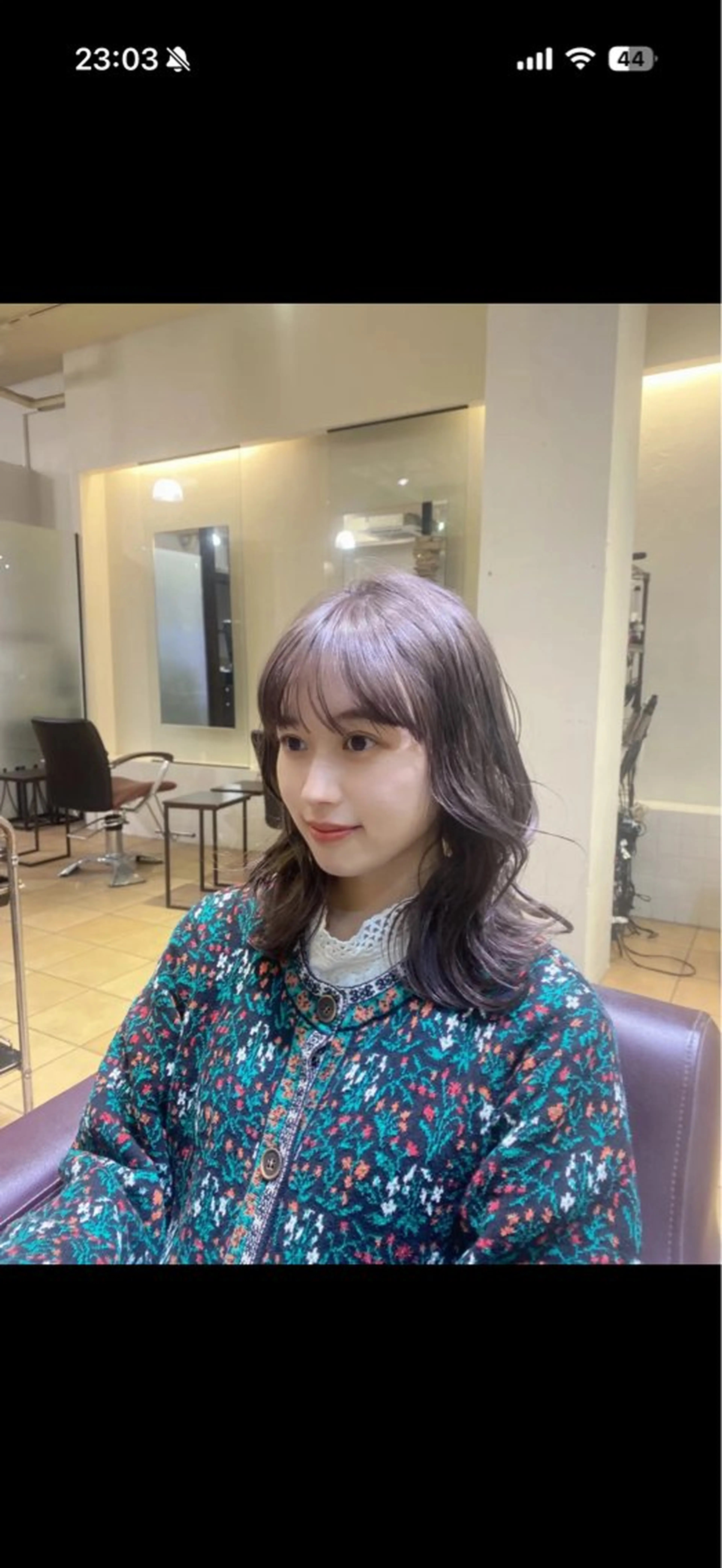 セミロング カラー ヘアアレンジ アディクシーカラー ブリーチ 透明感カラー ラベンダーカラー シルバー 髪質改善特化サロン Kotone.のヘアスタイル