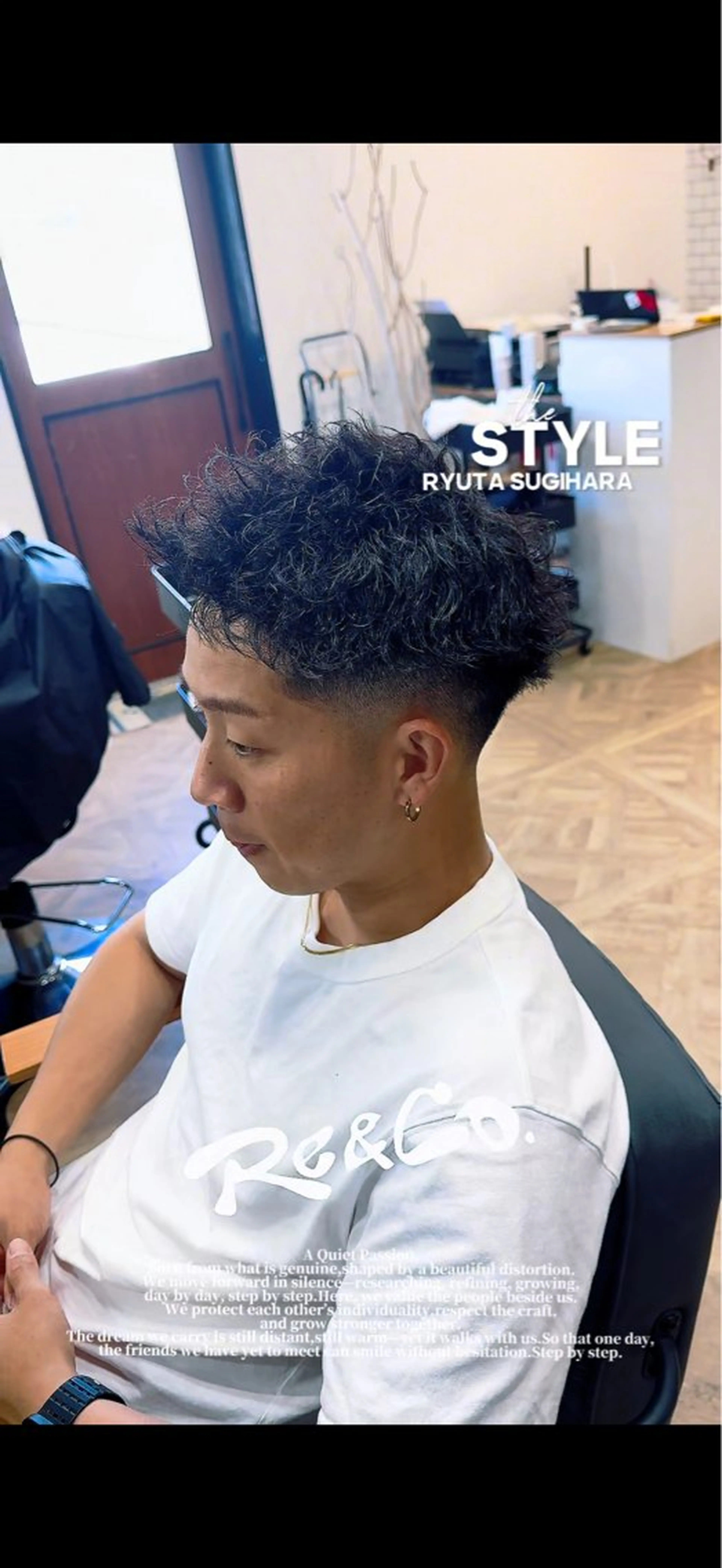 ショート パーマ RE&COメンズ専門 リュウタのヘアスタイル