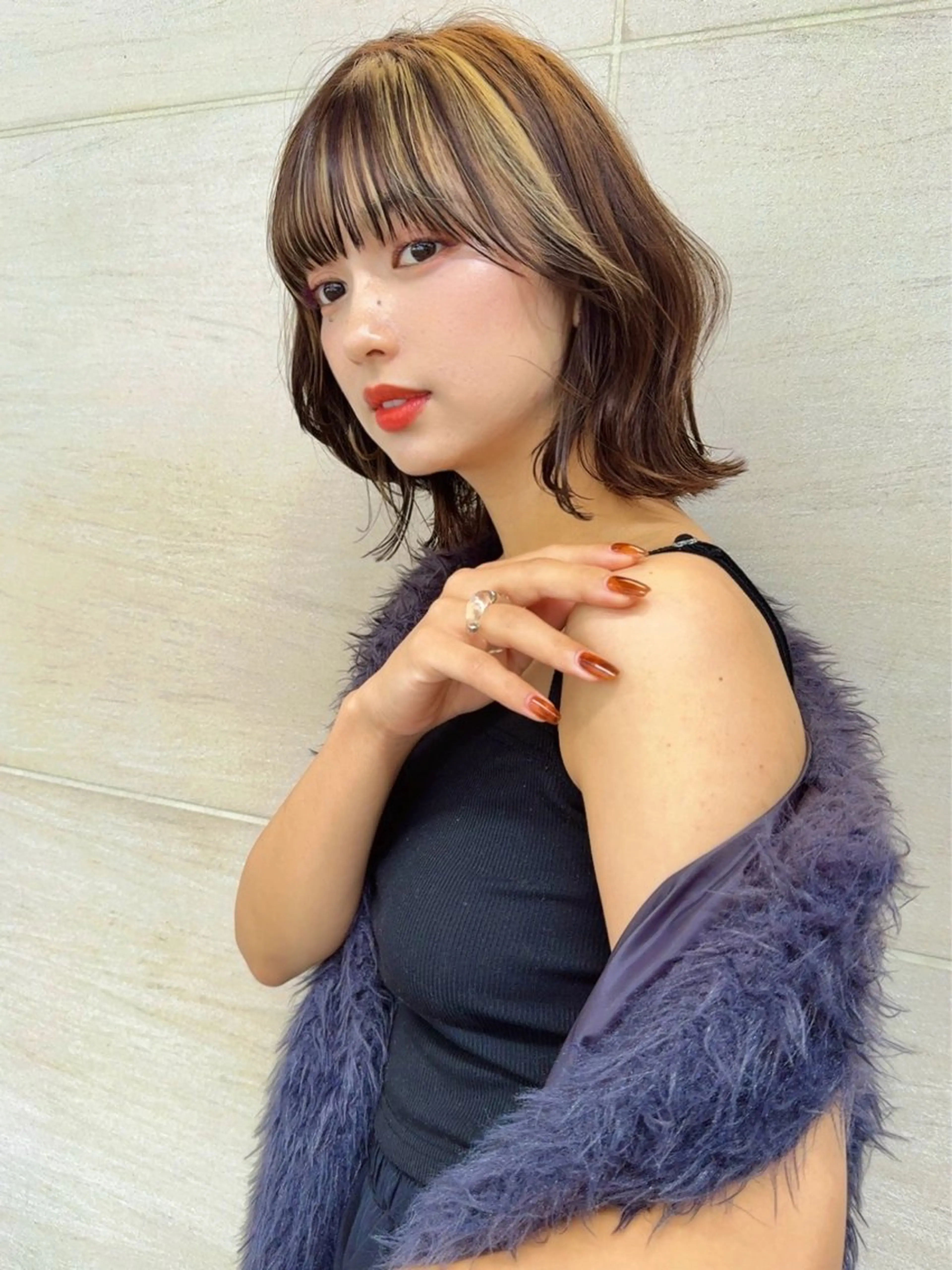 ミディアム カラー カット ヘアカラー トリートメント レイヤー❣️縮毛矯 川村利幸のヘアスタイル