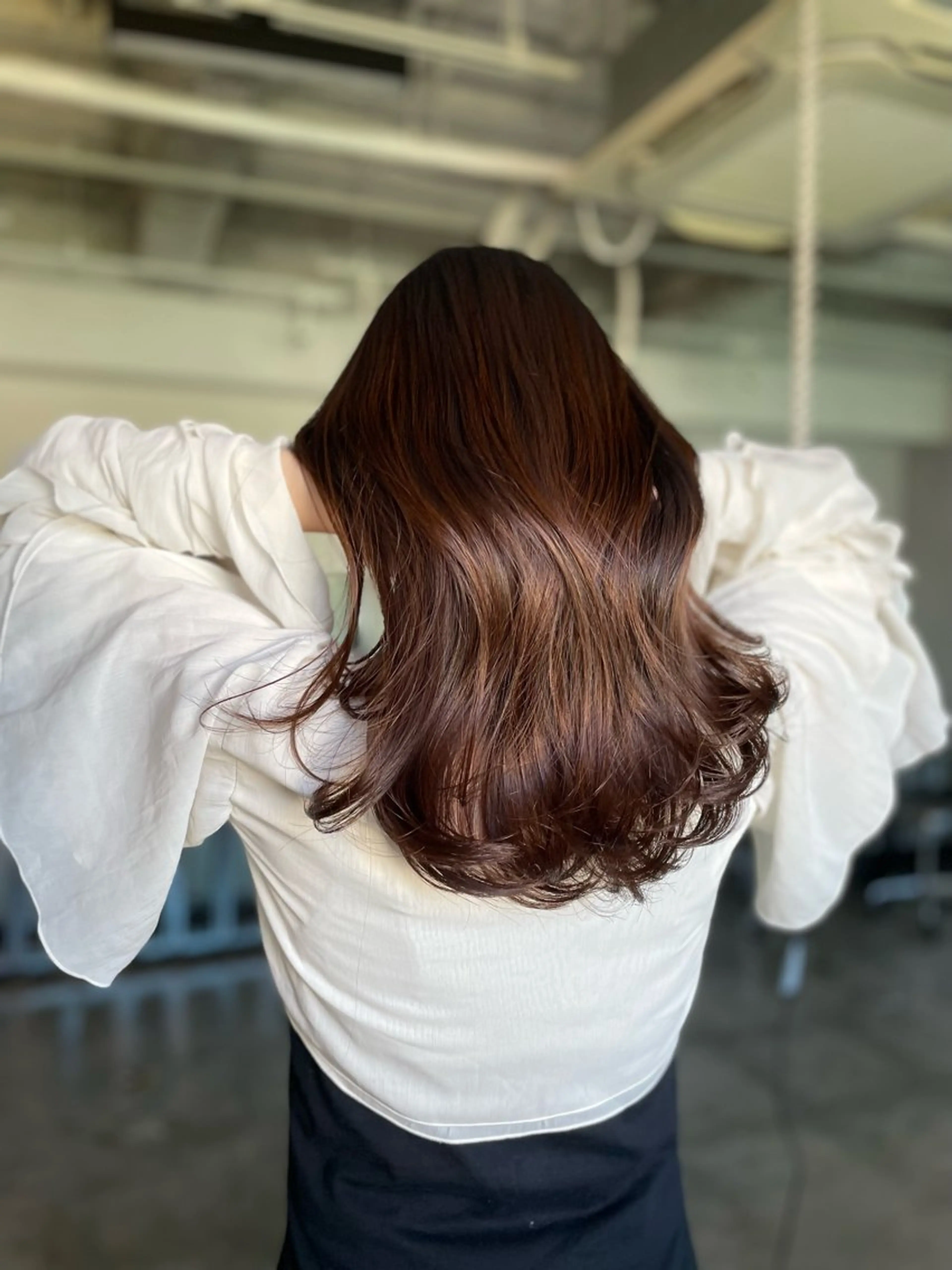 ロング カラー 韓国風ヘア レイヤーカット MINAMO 韓国レイヤーのヘアスタイル