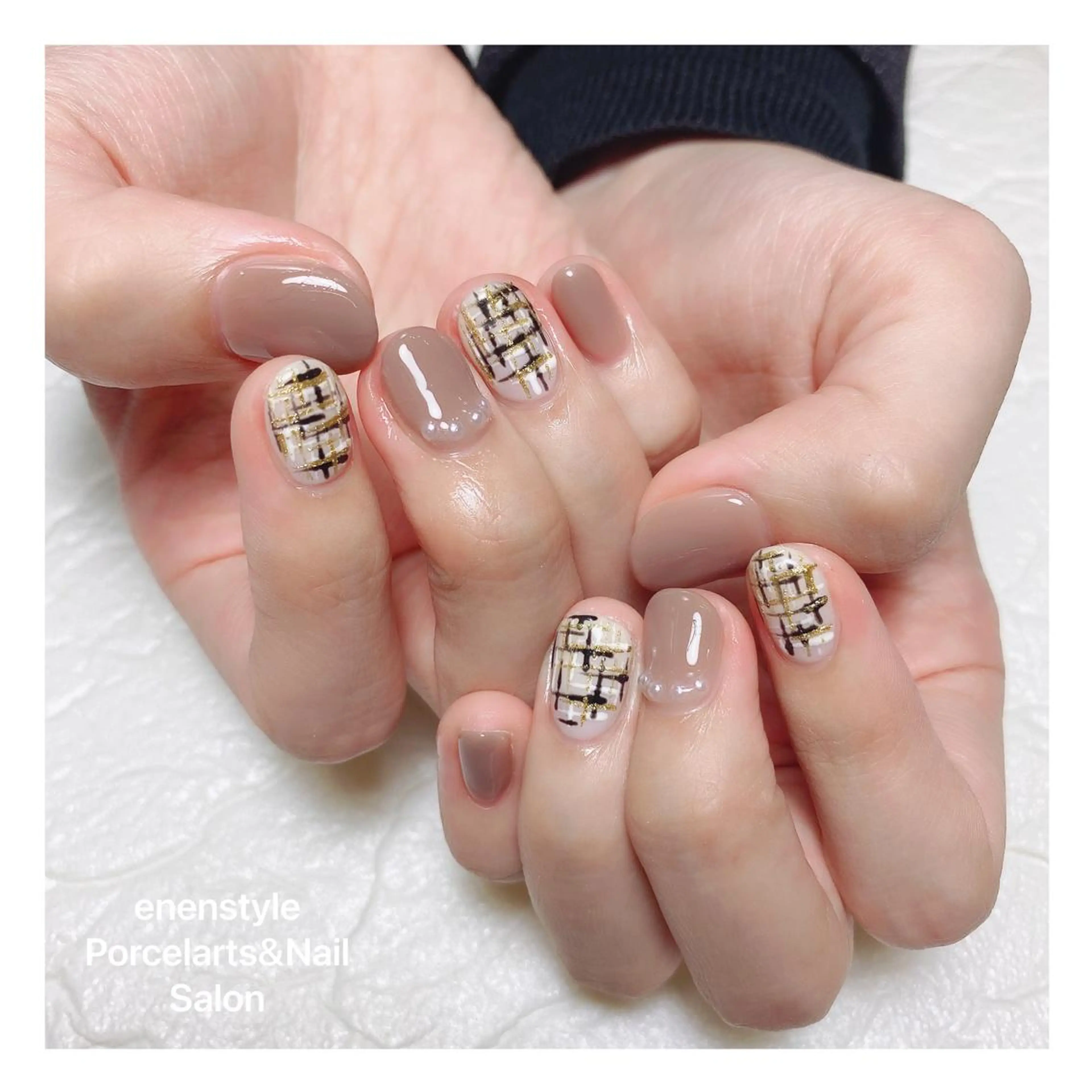 ミディアム ネイル ハンドネイル 👑enen style👑のネイルデザイン