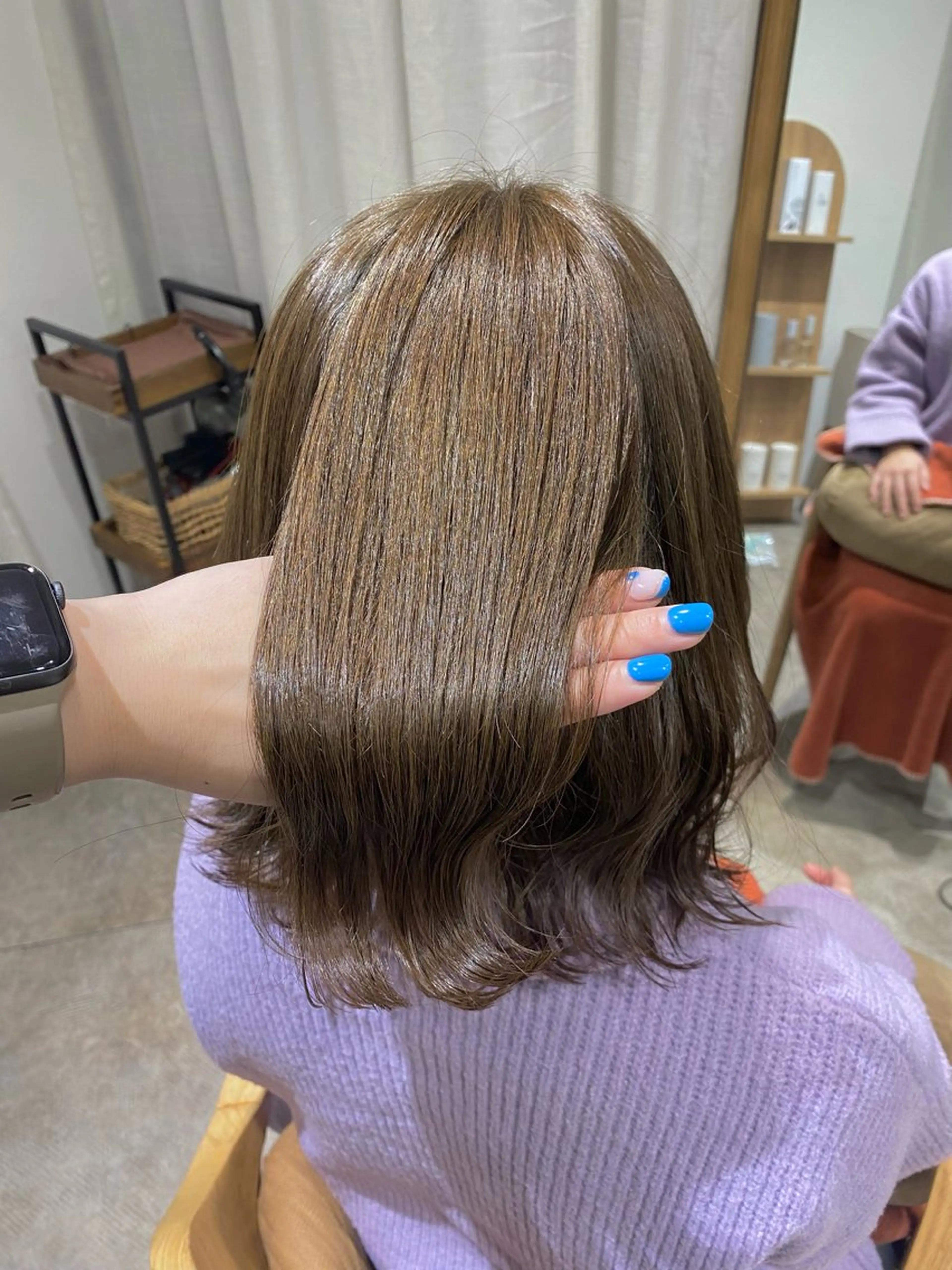 ミディアム カラー ヘアカラー 透明感カラー/韓国 ヘア🩶yuri🩵のヘアスタイル