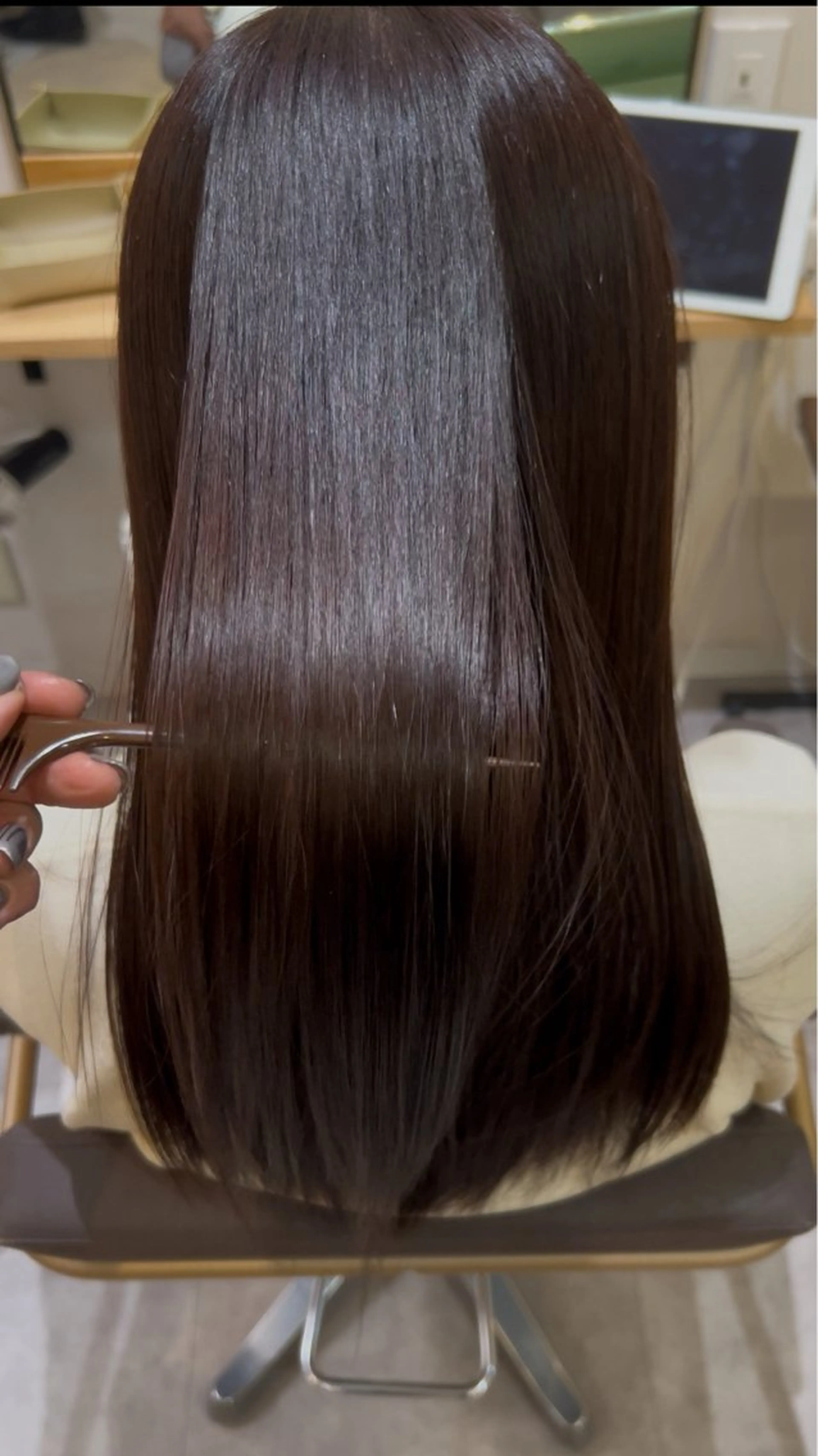セミロング ヘアカラー トリートメント ヘッドスパ 長濱 奏のヘアスタイル