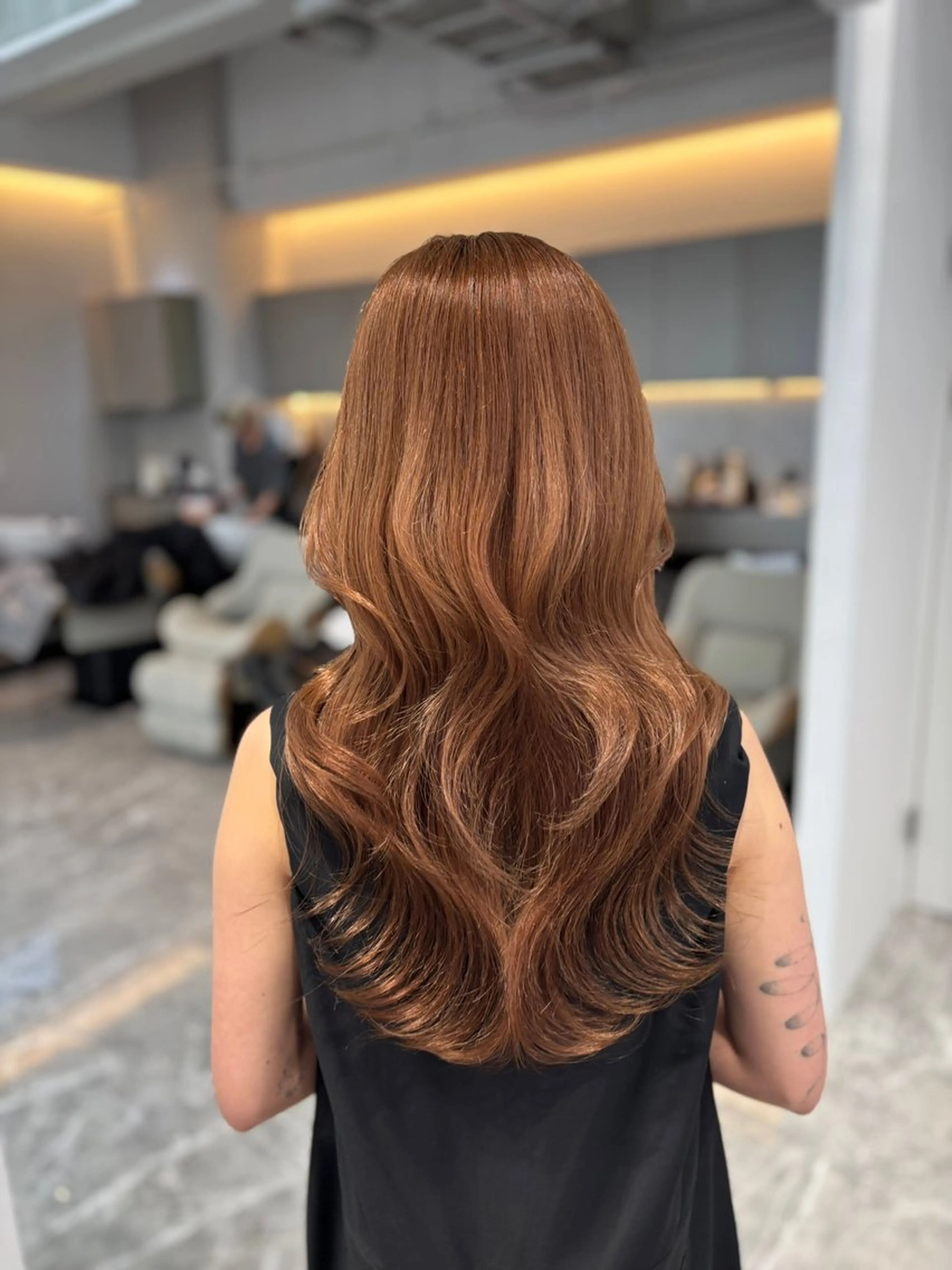 ロング カラー ベージュカラー ブリーチ ダブルカラー ヘアカラー ミディアムモデル COA 佐藤壮真🪶のヘアスタイル