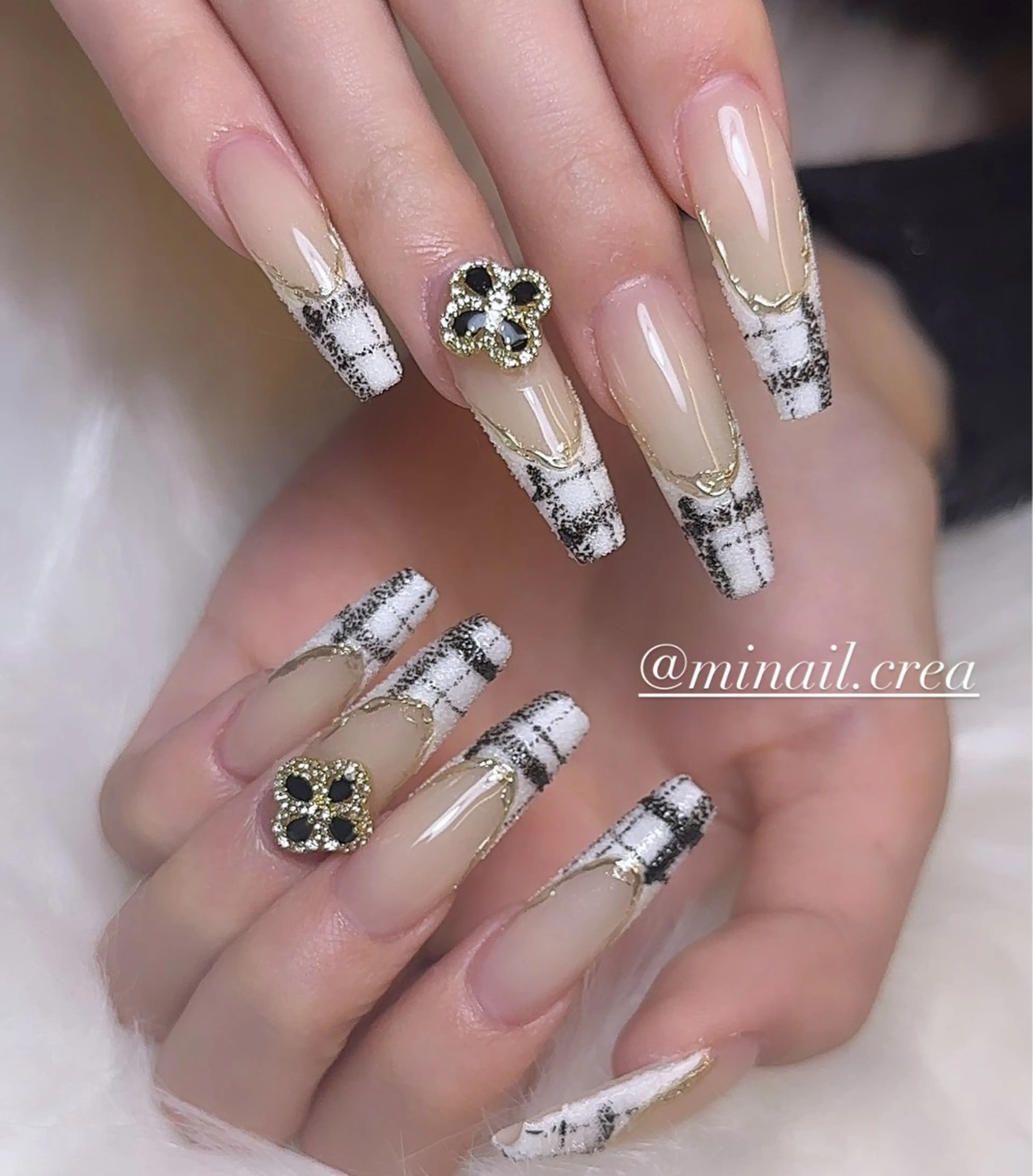 ネイル フレンチネイル キラキラネイル ロングネイル ミラーネイル スカルプネイル ハンドネイル CRéA　-private nailsalon-所属・CReA nailのネイルデザイン