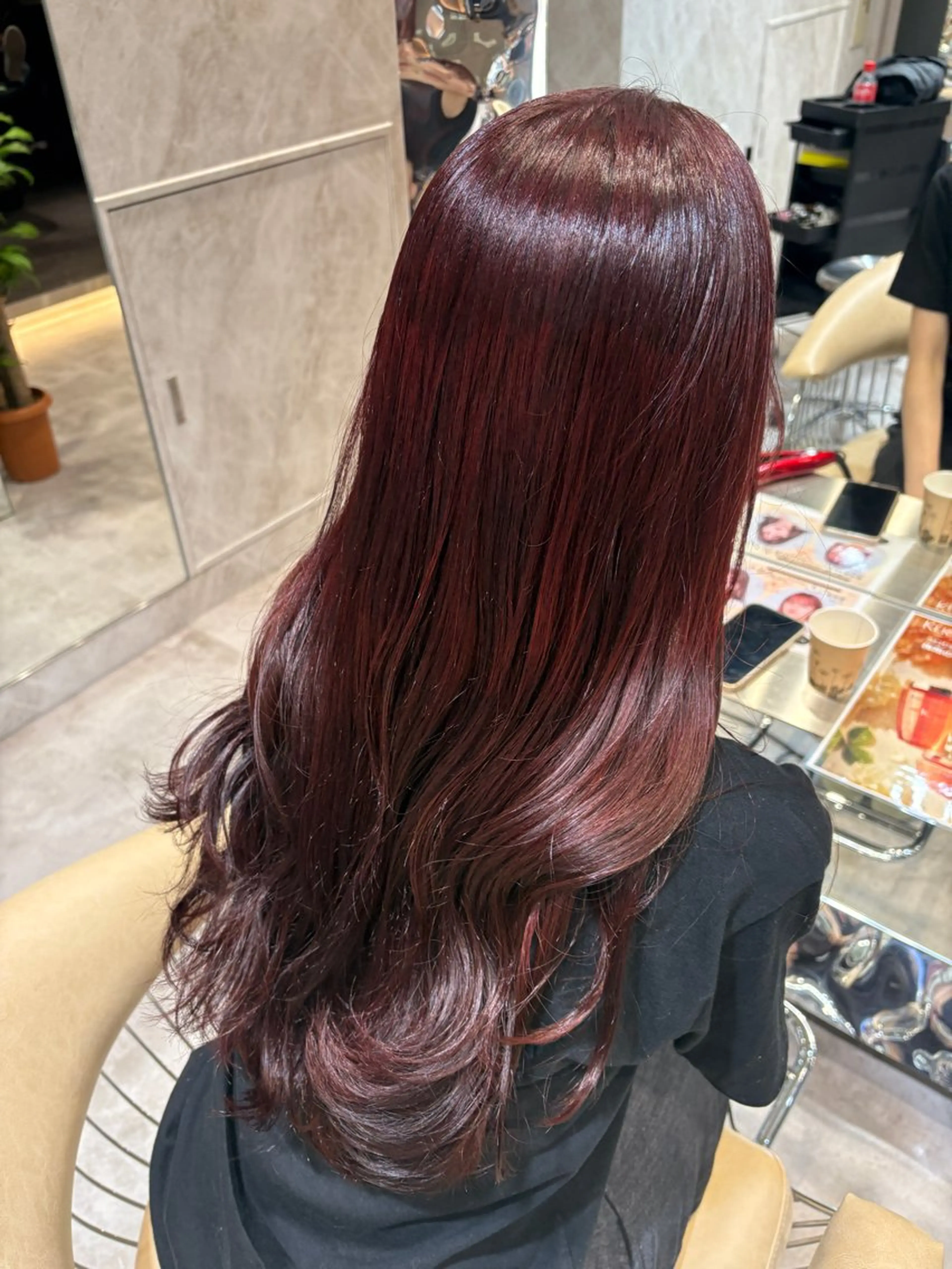 ロング ヘアカラー トリートメント 顔周りレイヤーカット /髪質改善/ゆう🤍のヘアスタイル