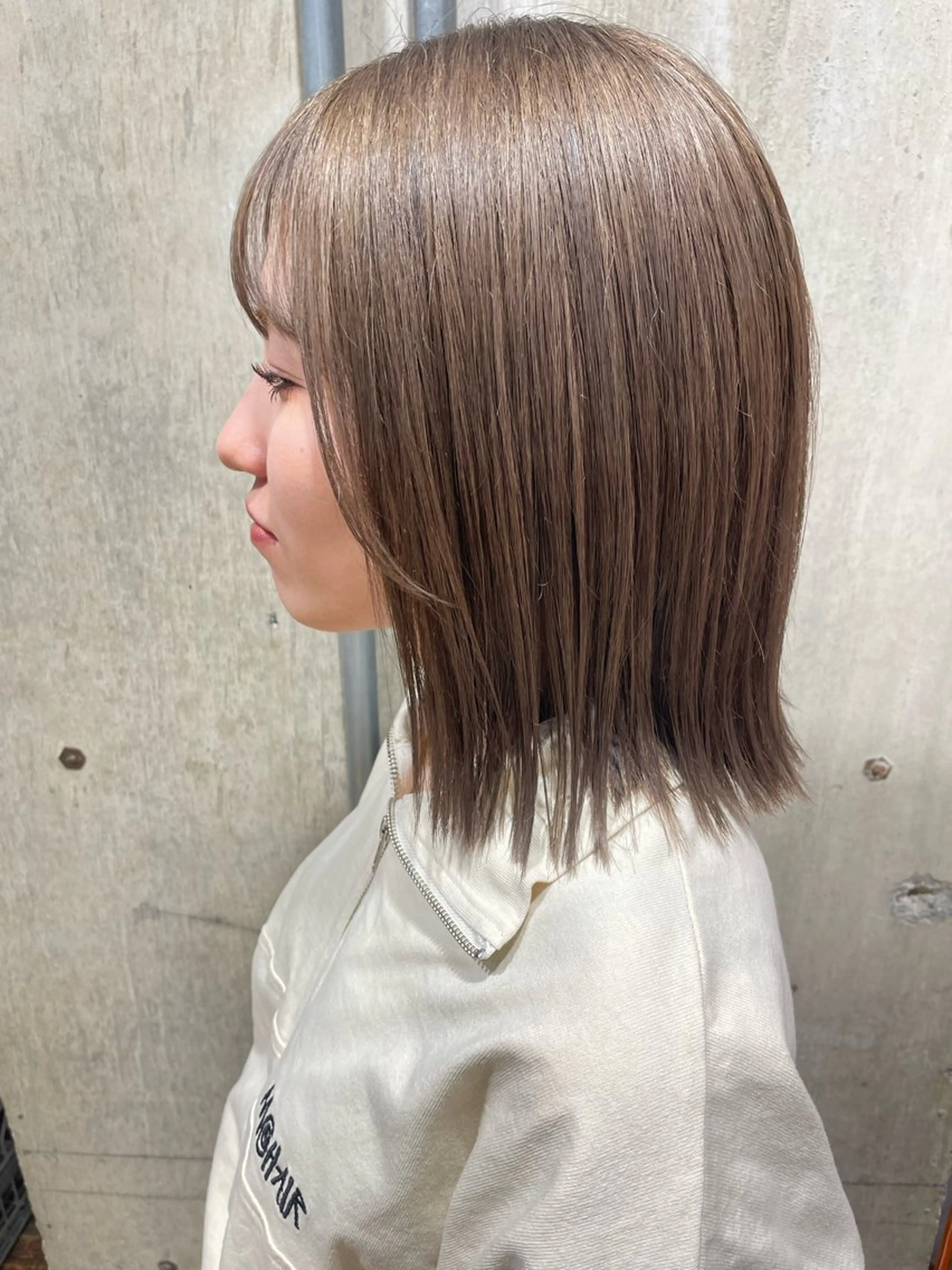 ミディアム カラー グレージュ ヘアカラー トリートメント 🔆N°大分🔆 ﾜﾀﾅﾍﾞｱｵｲのヘアスタイル