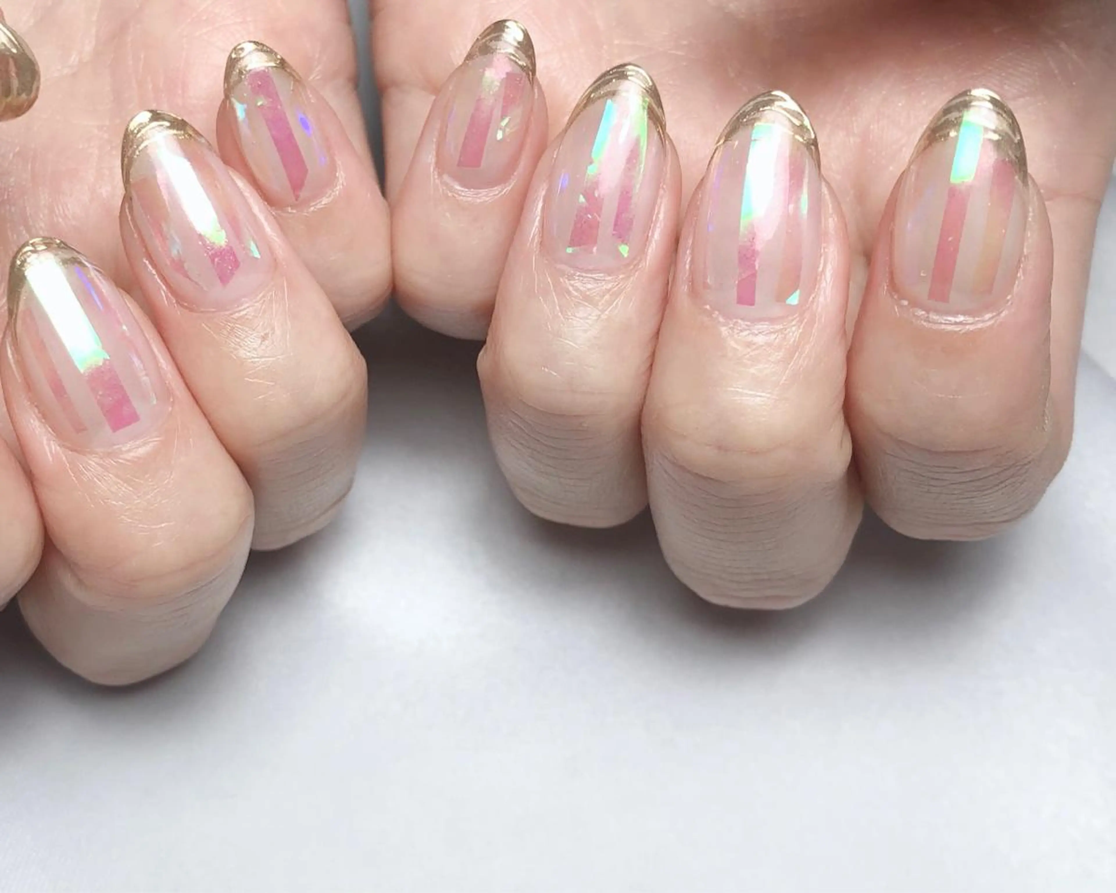 ネイル 氷ネイル・うるうるネイル ハンドネイル saki_ nail heronのネイルデザイン