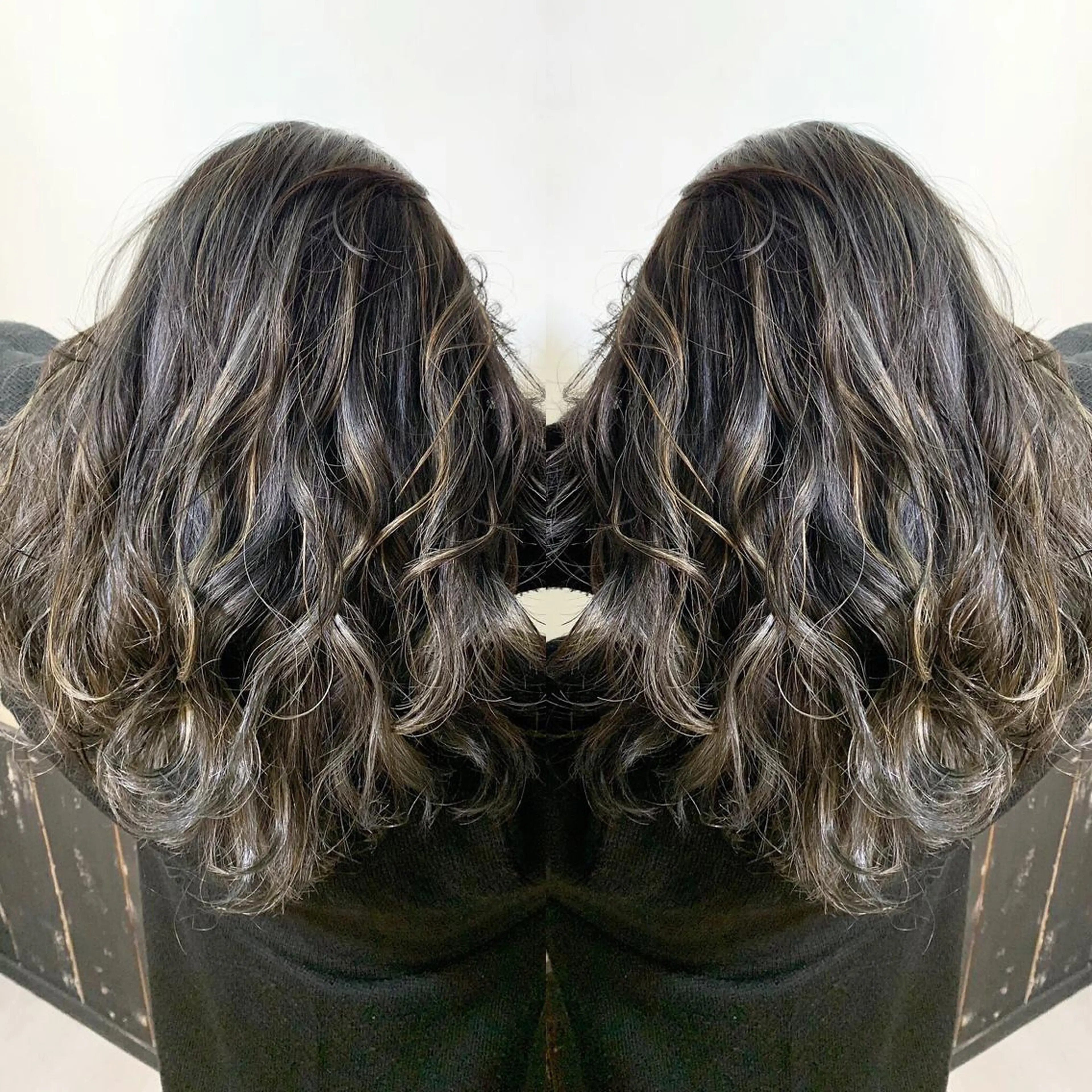 セミロング カラー ヘアアレンジ グレージュ ハイライトカラー ハイライト カット ヘアカラー トリートメント 綺麗な髪質にしたい方 限定🌈清水　祥のヘアスタイル