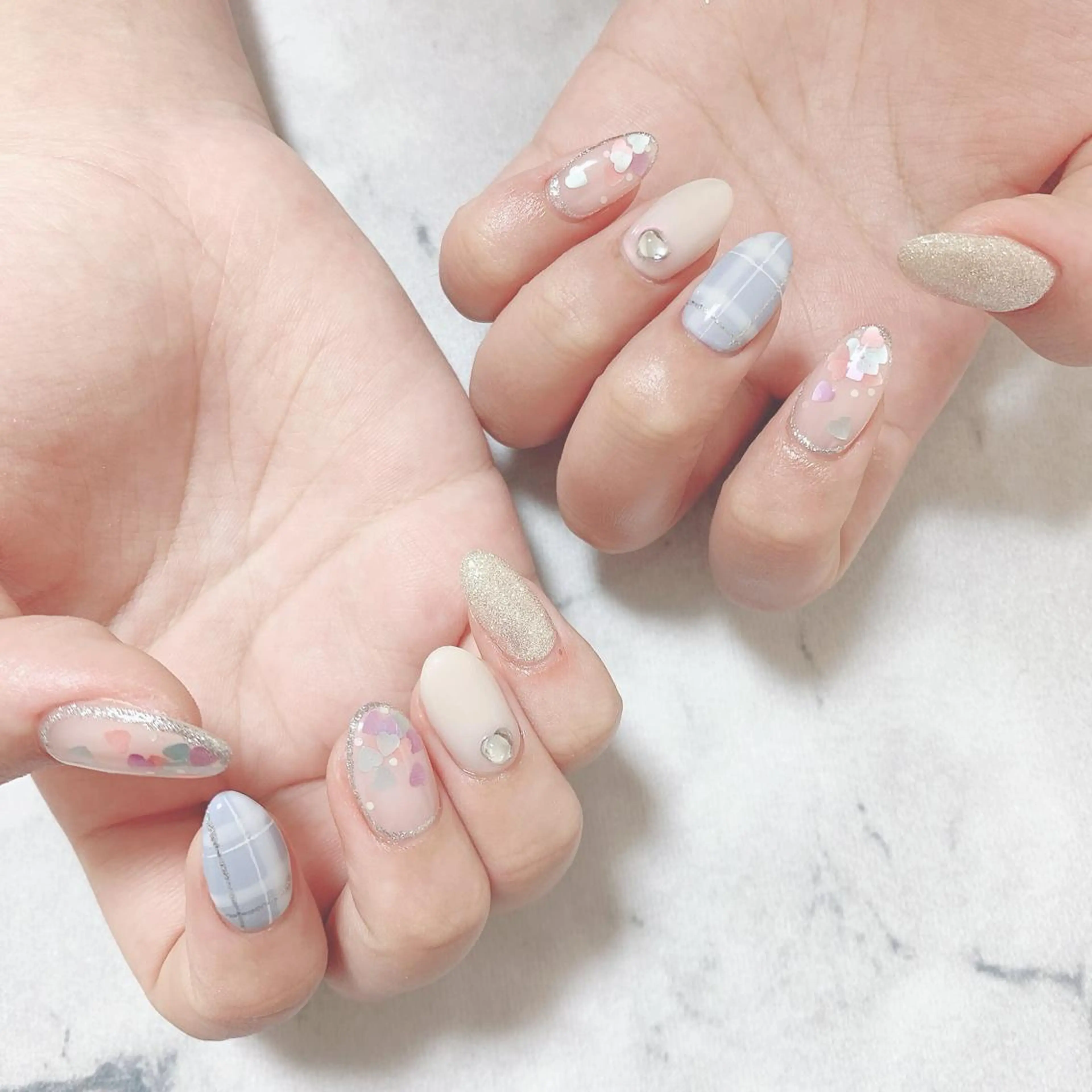 ネイル ブルー Jeremy ♡ HARUKAのネイルデザイン