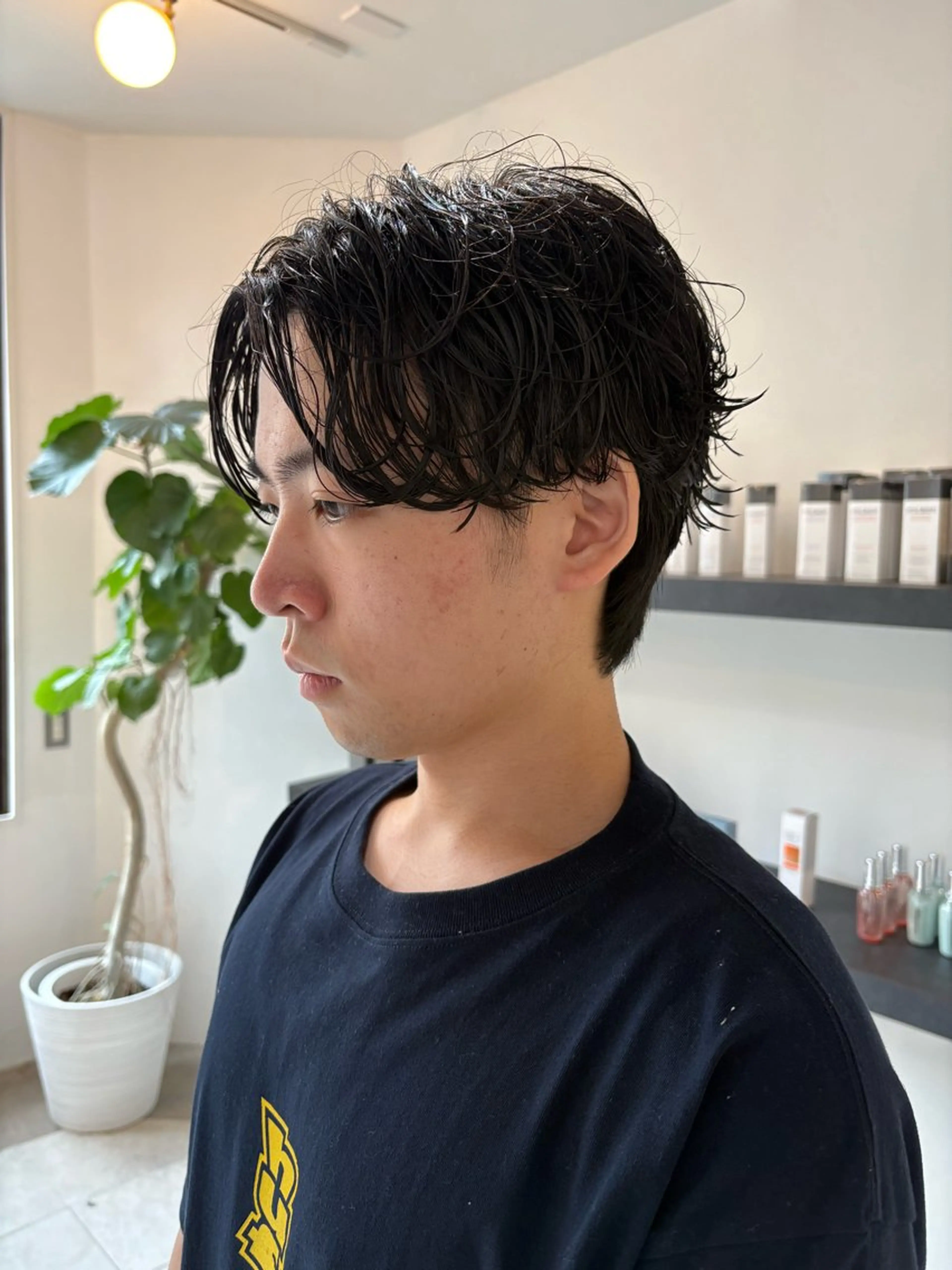 ミディアム ミディアムパーマ カット パーマ 中宗 哲平のヘアスタイル