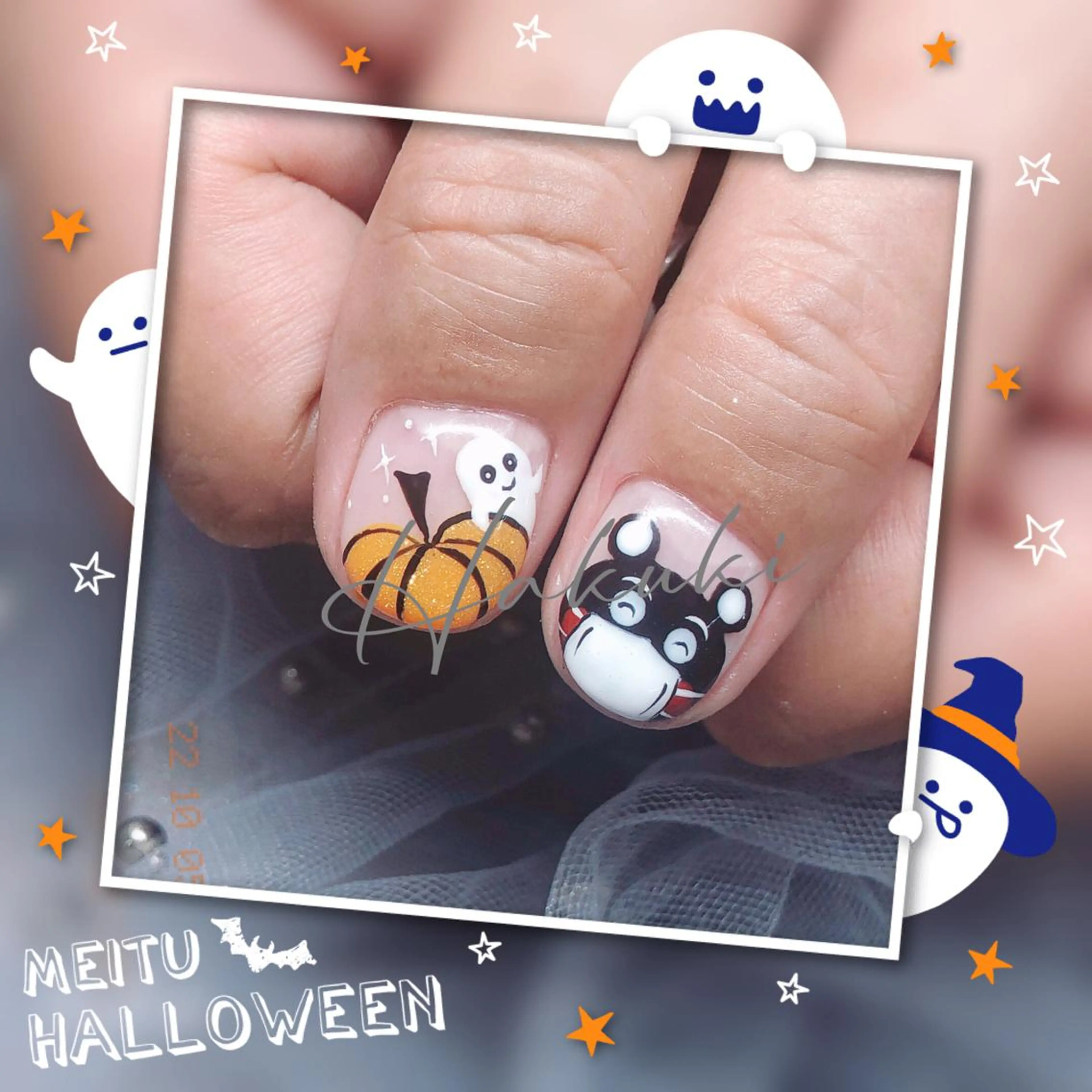 ネイル ハンドネイル ハンドケア ハク キのネイルデザイン