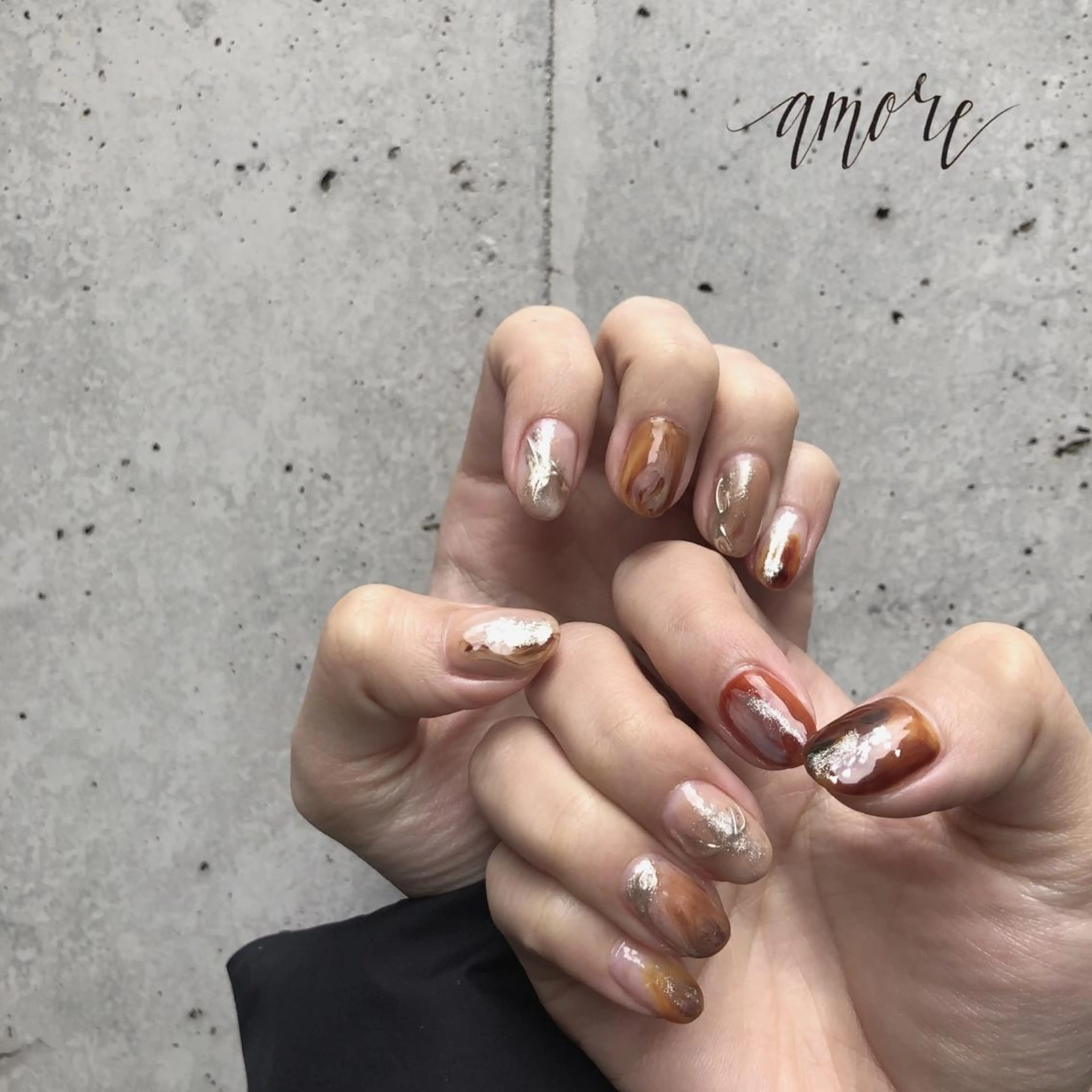 ネイル ジェルネイル ミラーネイル ニュアンスネイル 冬ネイル You kyehwaのネイルデザイン