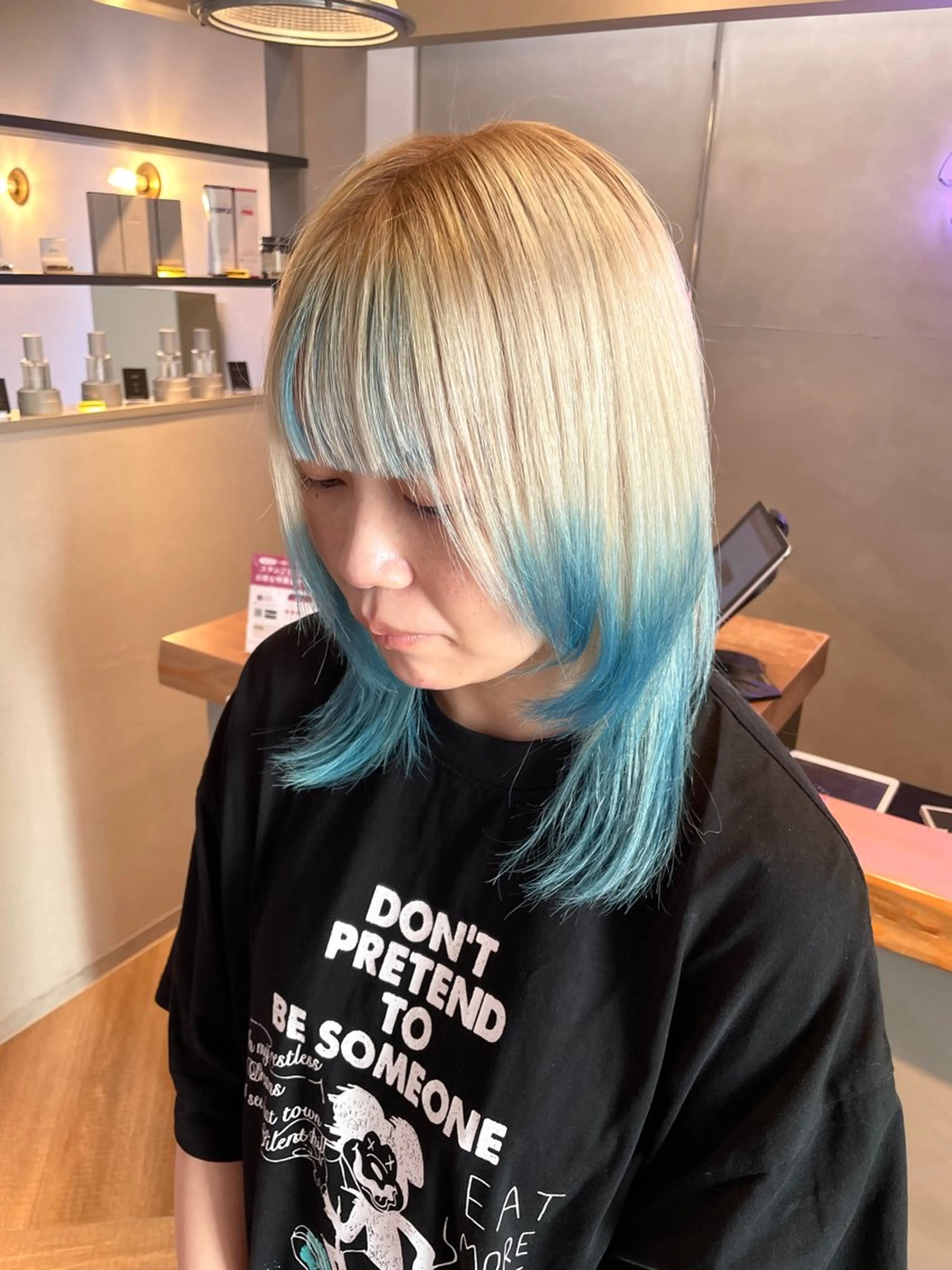 ミディアム カラー ヘアカラー トリートメント 16日~benji 福間店です　長木のヘアスタイル