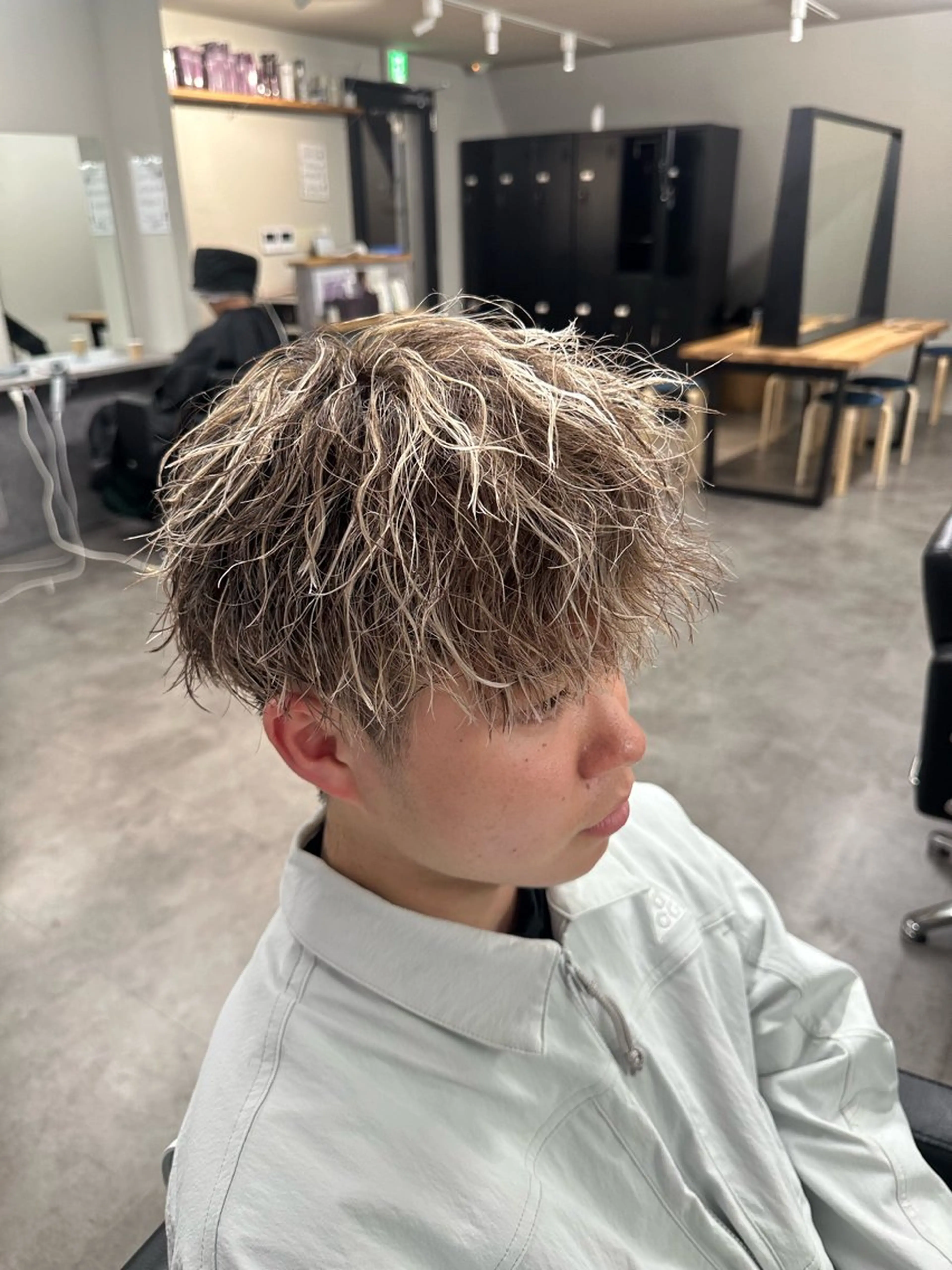 カラー パーマ メンズ 立川メッシュパーマ 特化/けんしょうのヘアスタイル