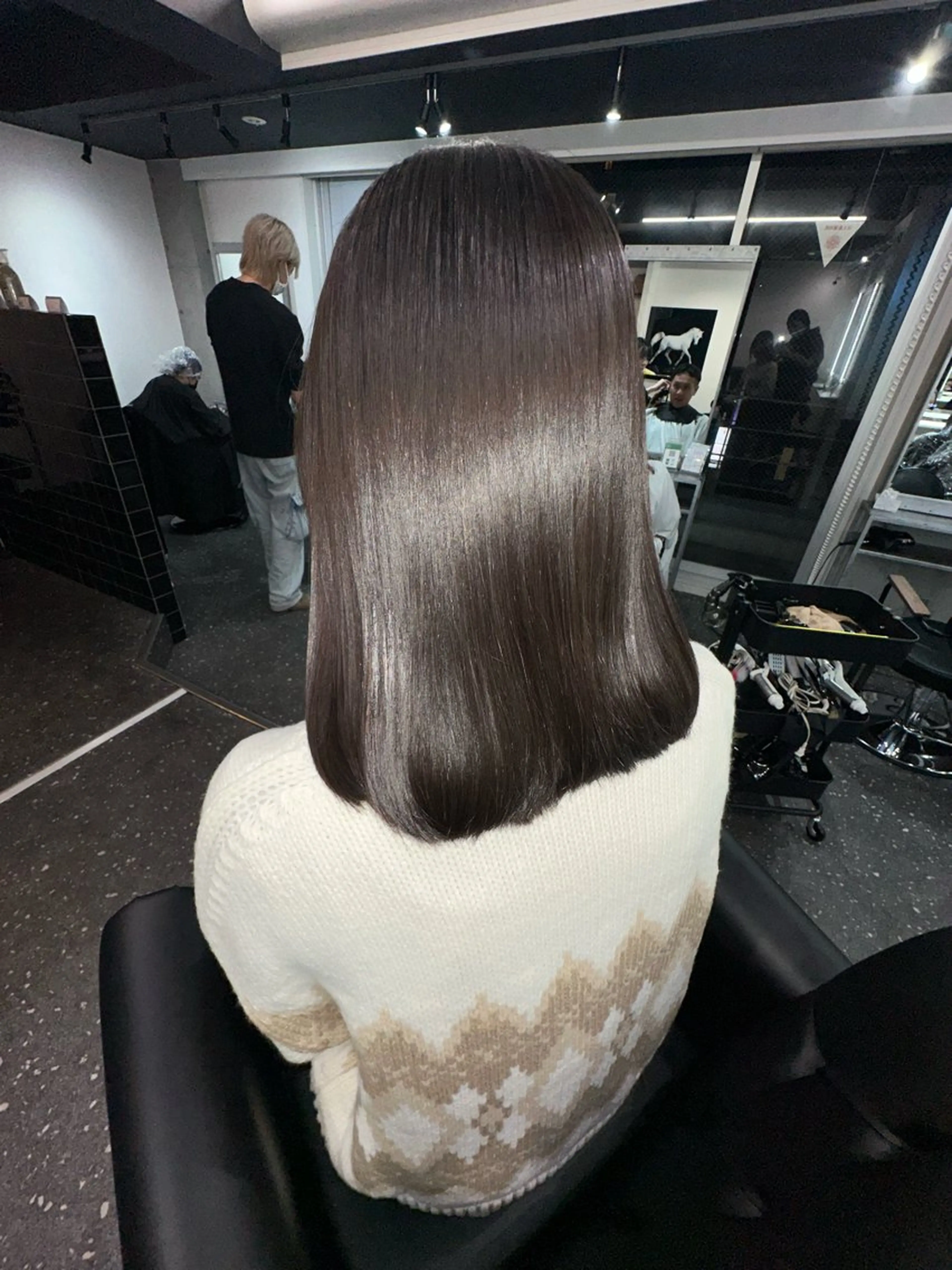 セミロング パーマ カット 縮毛矯正 トリートメント 髪質改善⭐️縮毛矯正 中野⭐️Rinaのヘアスタイル