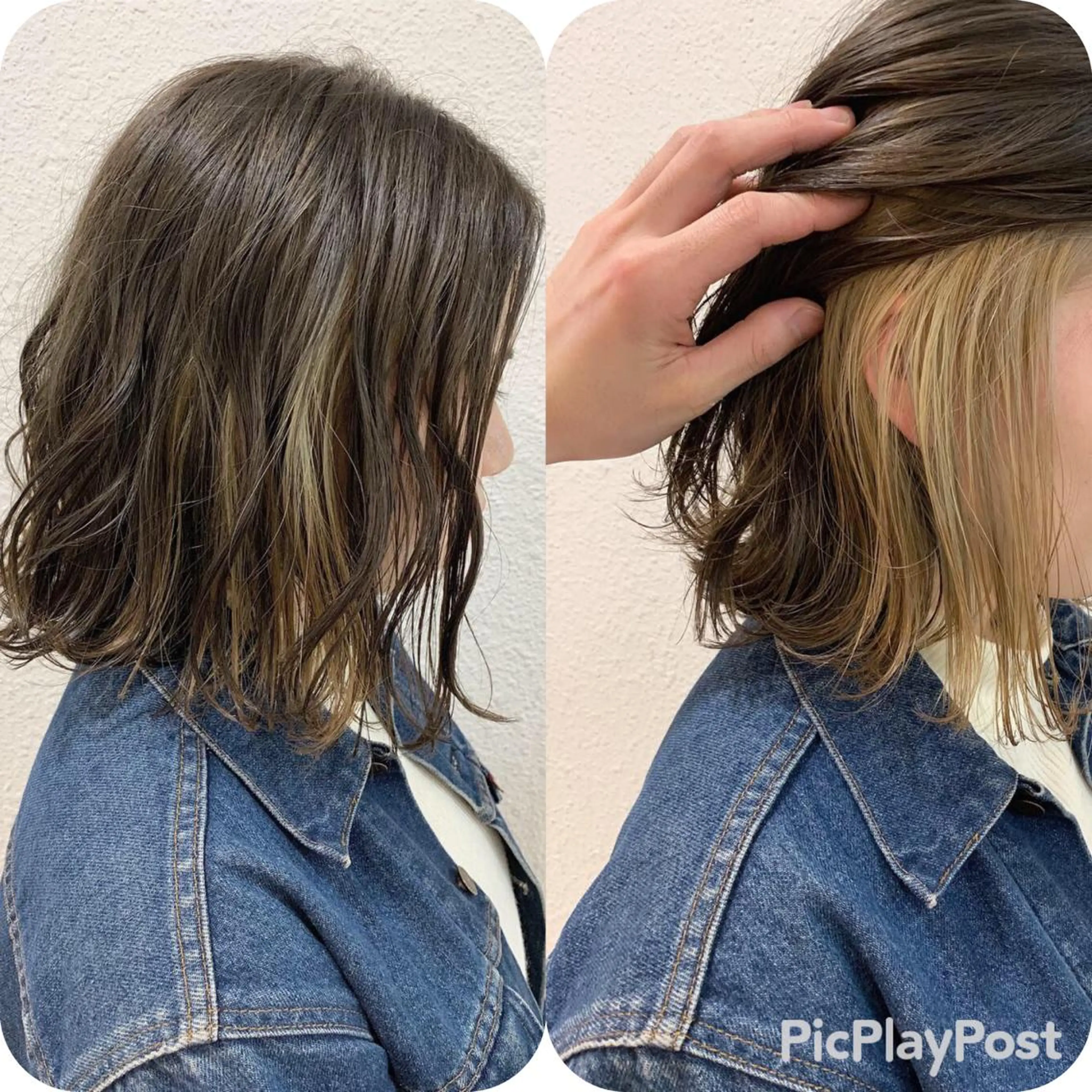 ミディアム カラー グレージュ インナーカラー ミルクティーグレージュ 🟦メンズパーマ🟦 横浜駅｜小上馬淳司のヘアスタイル