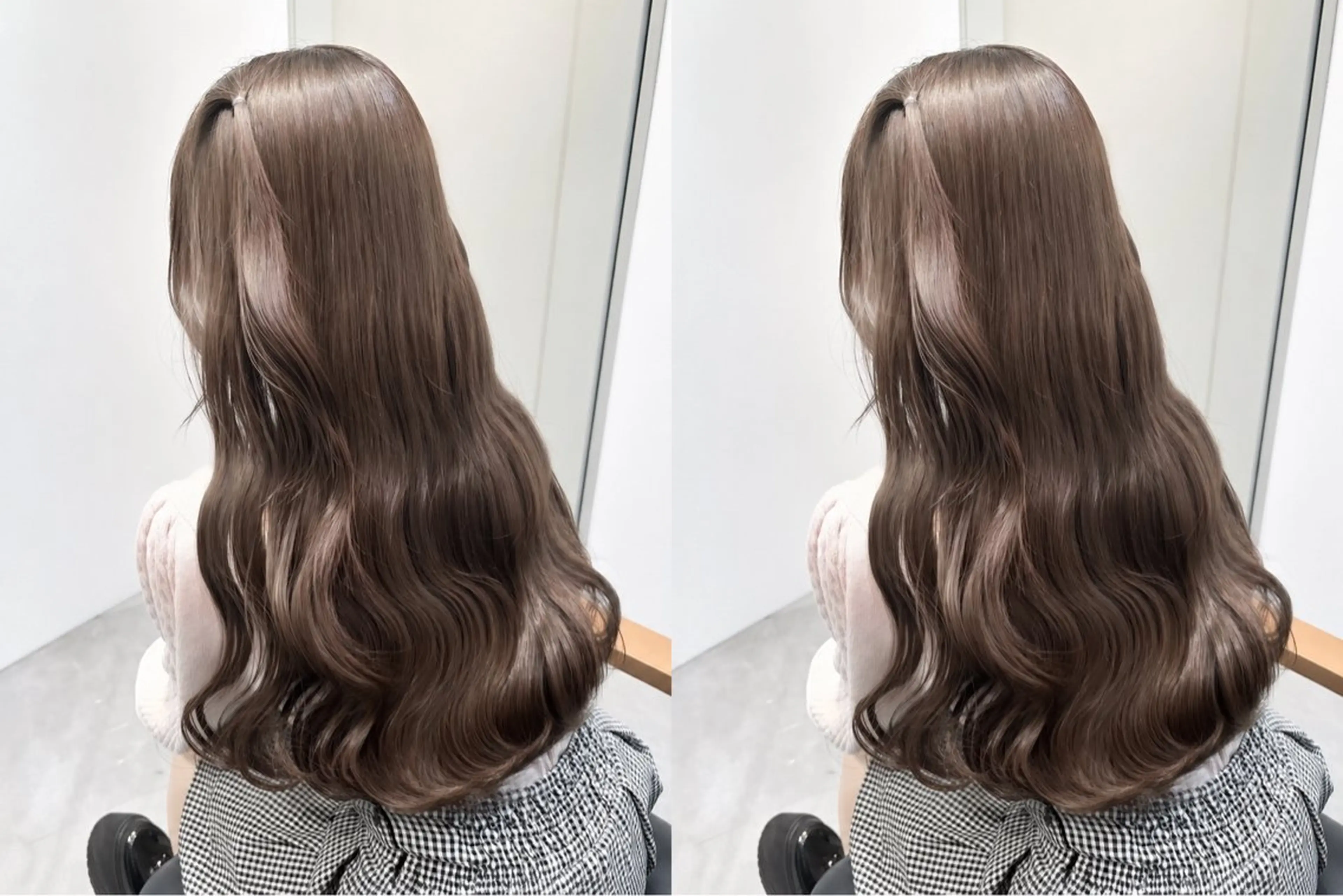 ロング ヘアカラー Rinka🌷🩶 グレージュカラー🫧のヘアスタイル
