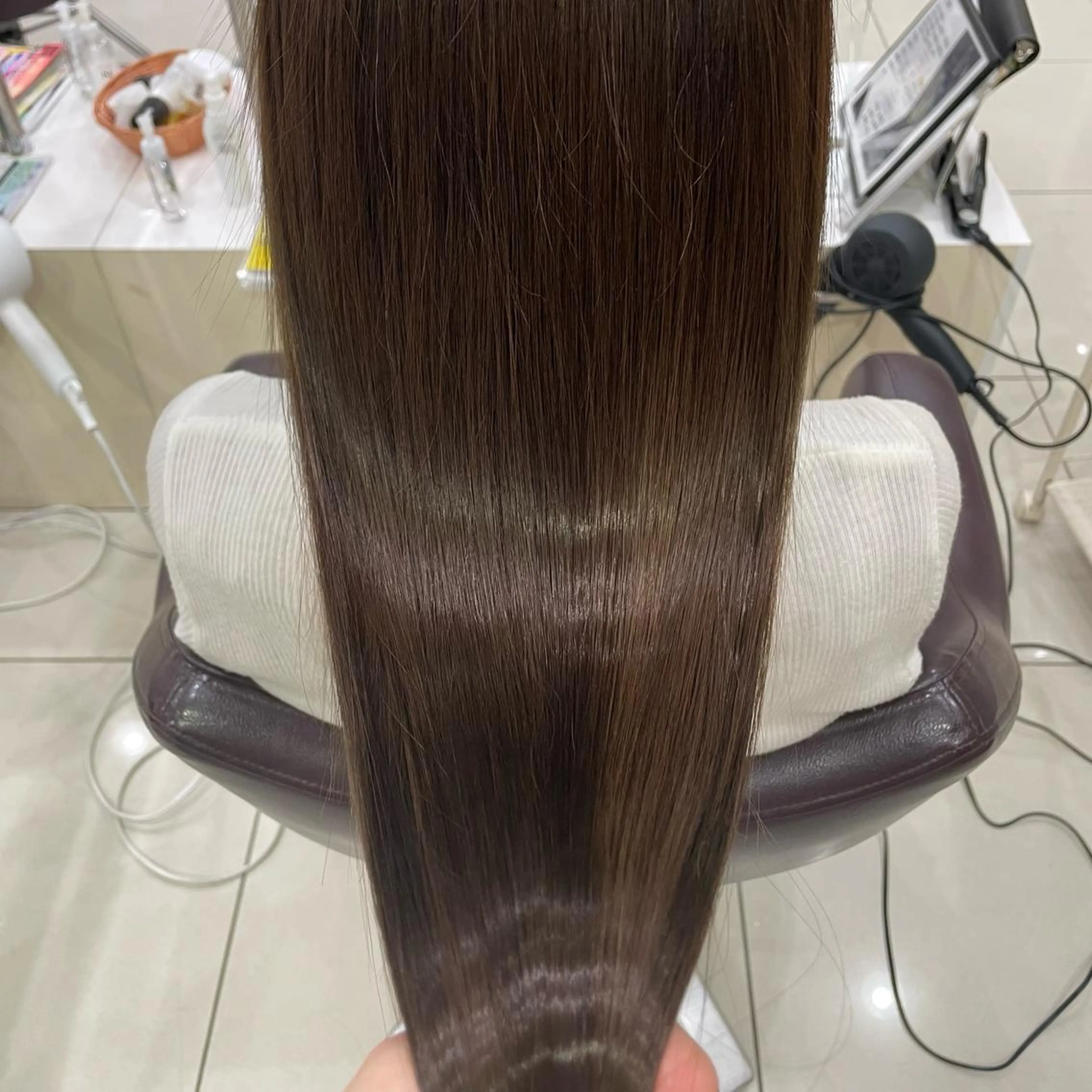 ロング カット 縮毛矯正 happiness西大寺店所属・ショートショートボブ うるはのヘアスタイル