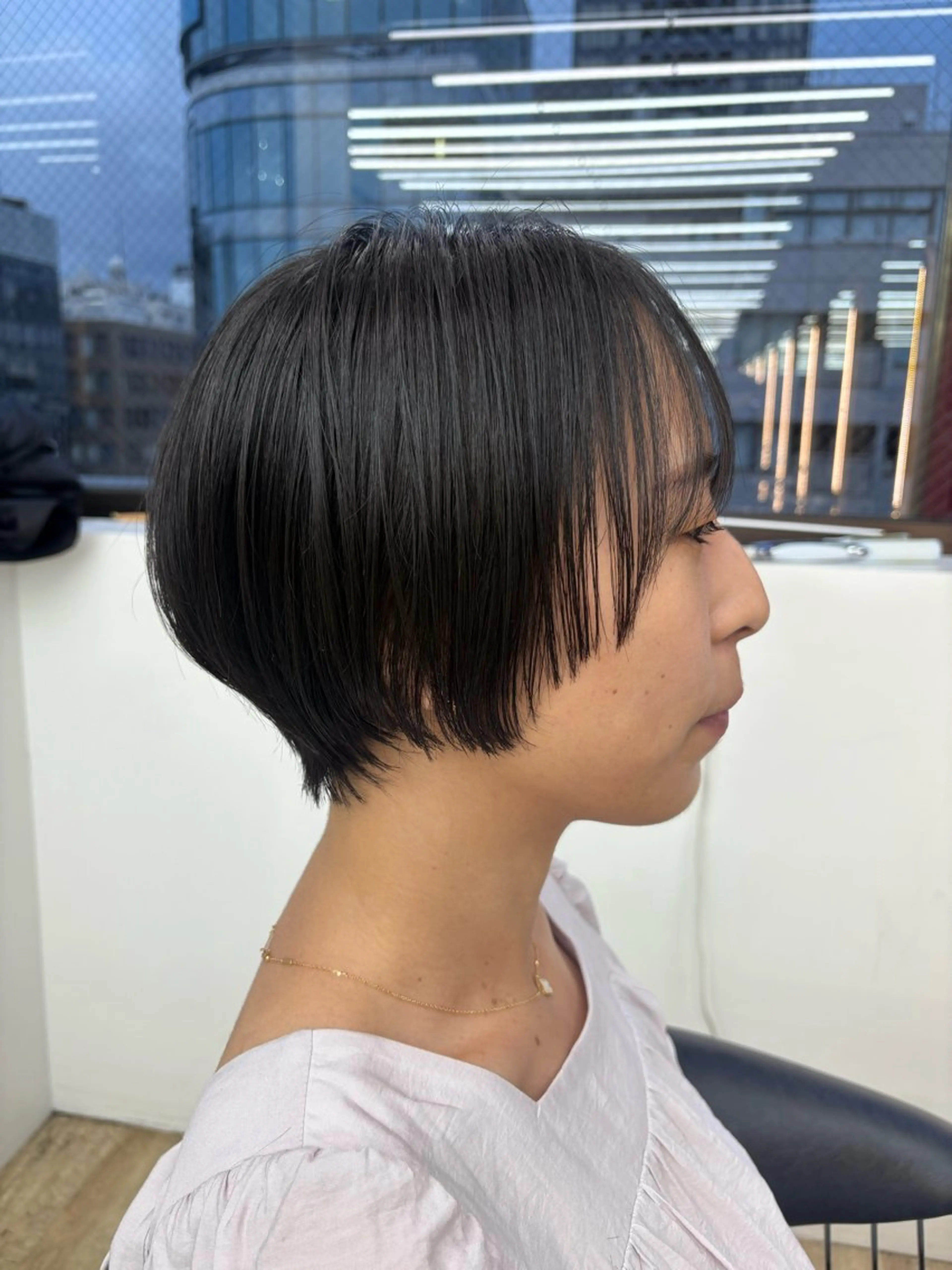 ショート カット ヘアカラー トリートメント オリーブベージュ/シ ョートボブたまき🧡のヘアスタイル