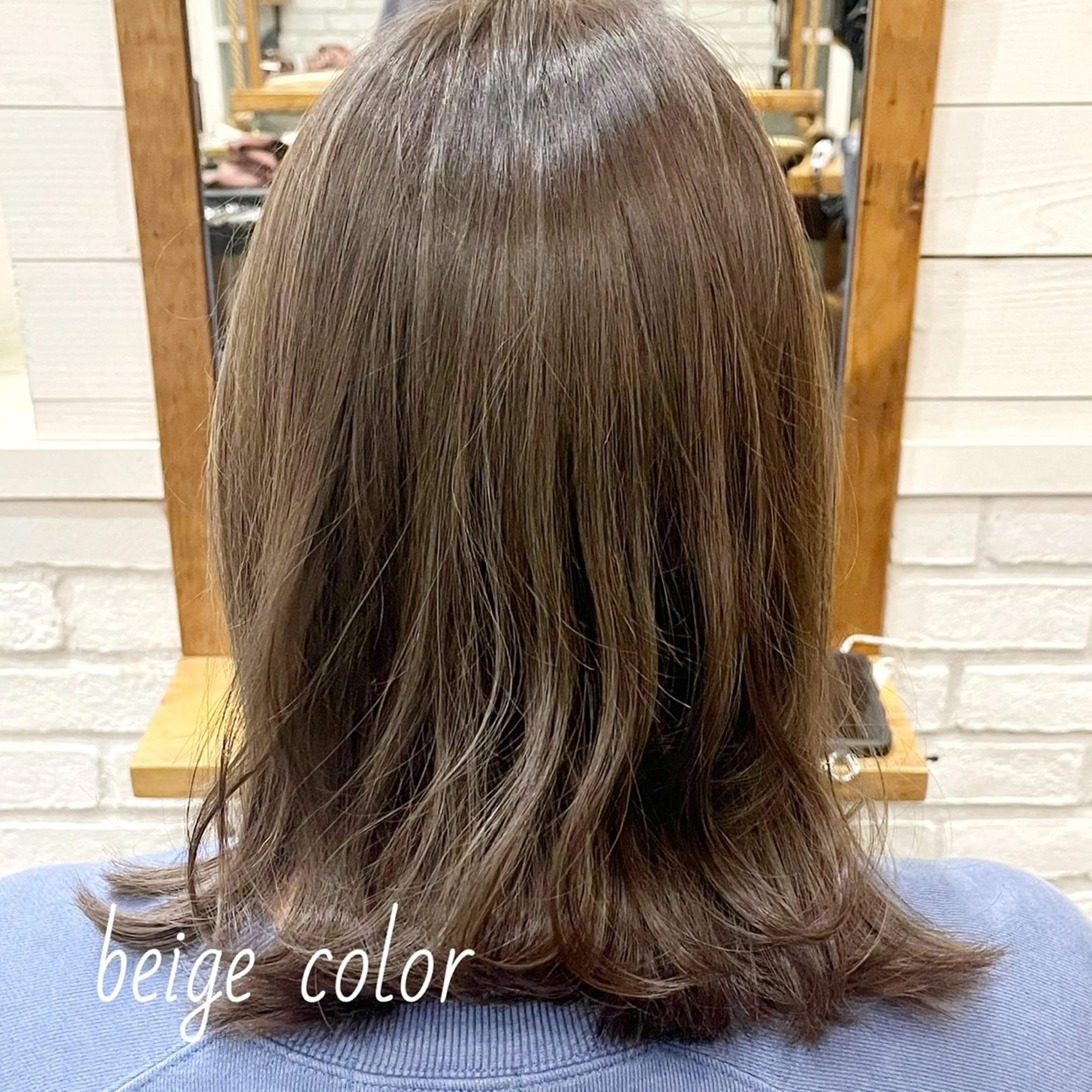 ミディアム カラー ベージュカラー ハイライトカラー ハイライト ヘアカラー 🎀渋谷/ minori🎀のヘアスタイル