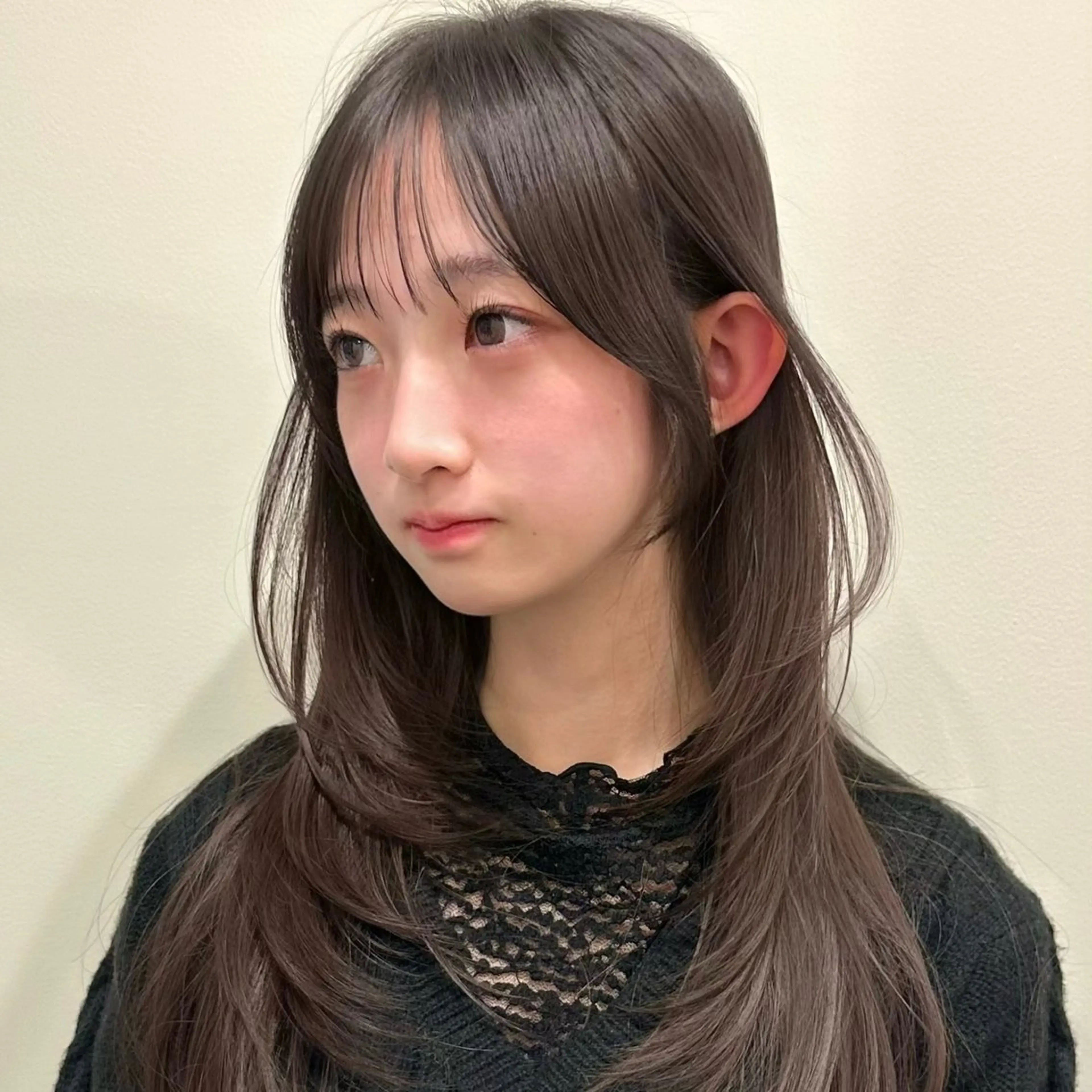 ロング カット ヘアカラー トリートメント 🌹ハッシュカット、 レイヤー韓国ヘア🌹のヘアスタイル