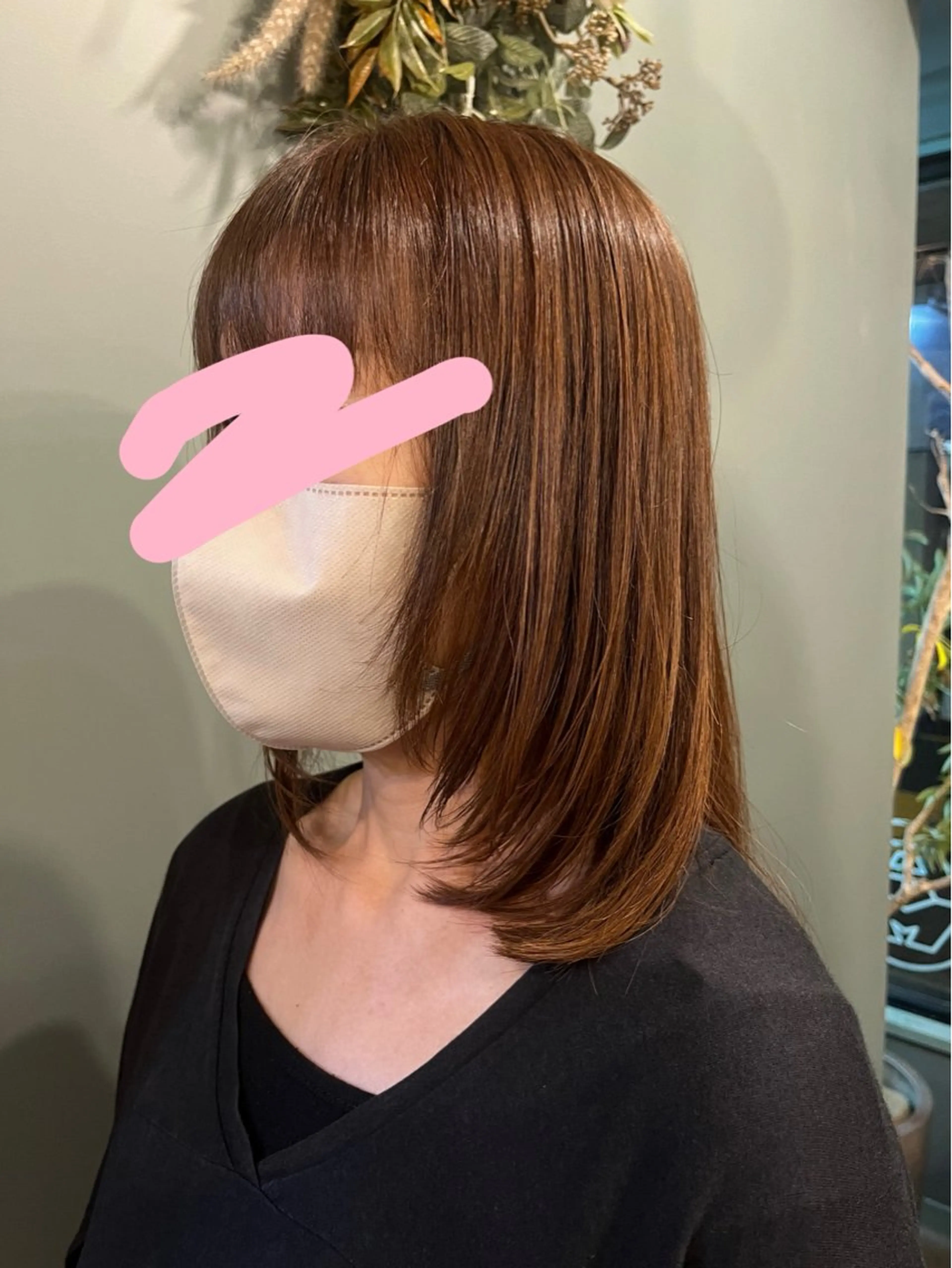 ミディアム 草野 奈扇のヘアスタイル