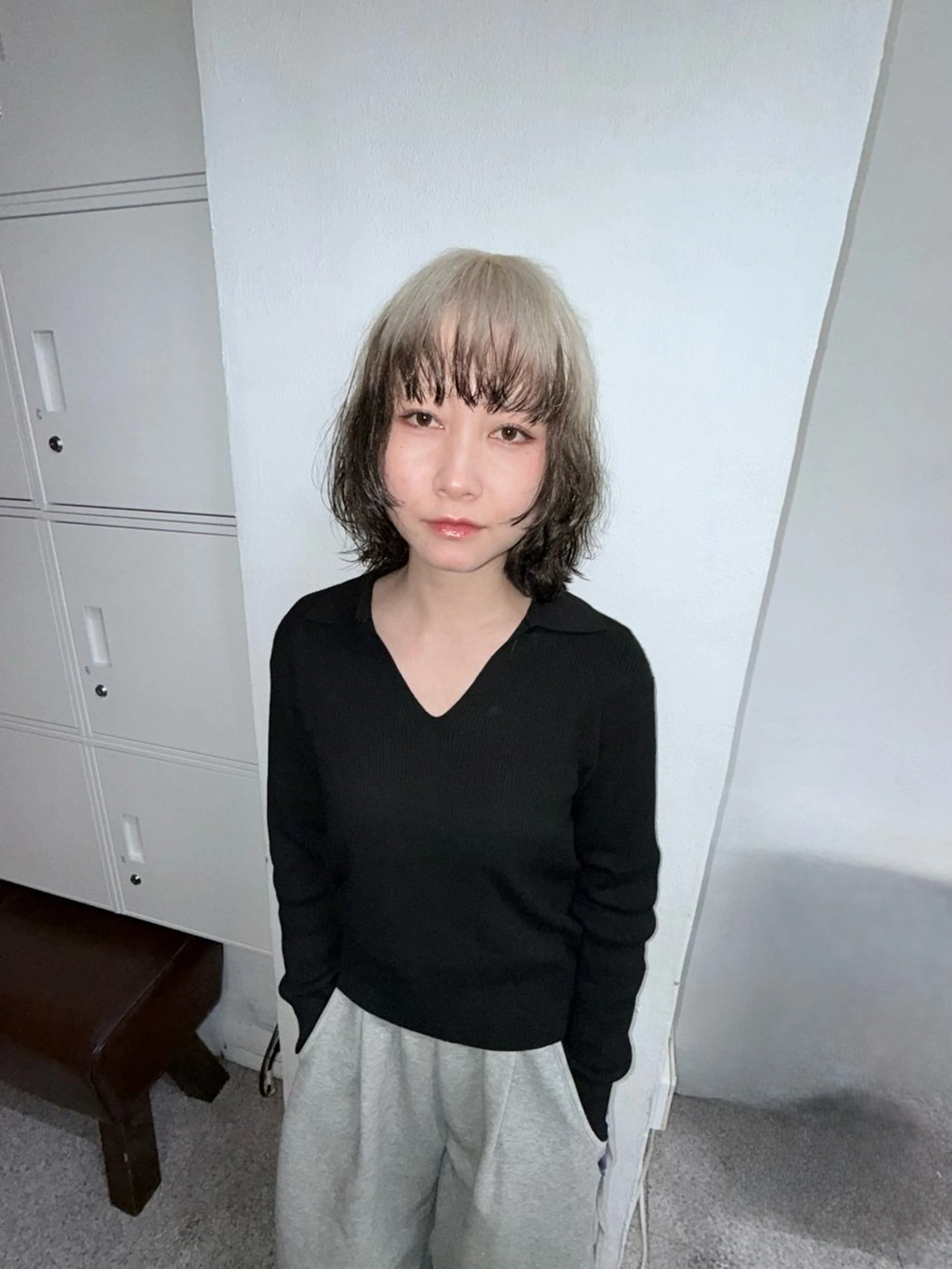 ミディアム カラー カット ヘアカラー トリートメント ウルフレイヤー エクステ/kokiのヘアスタイル