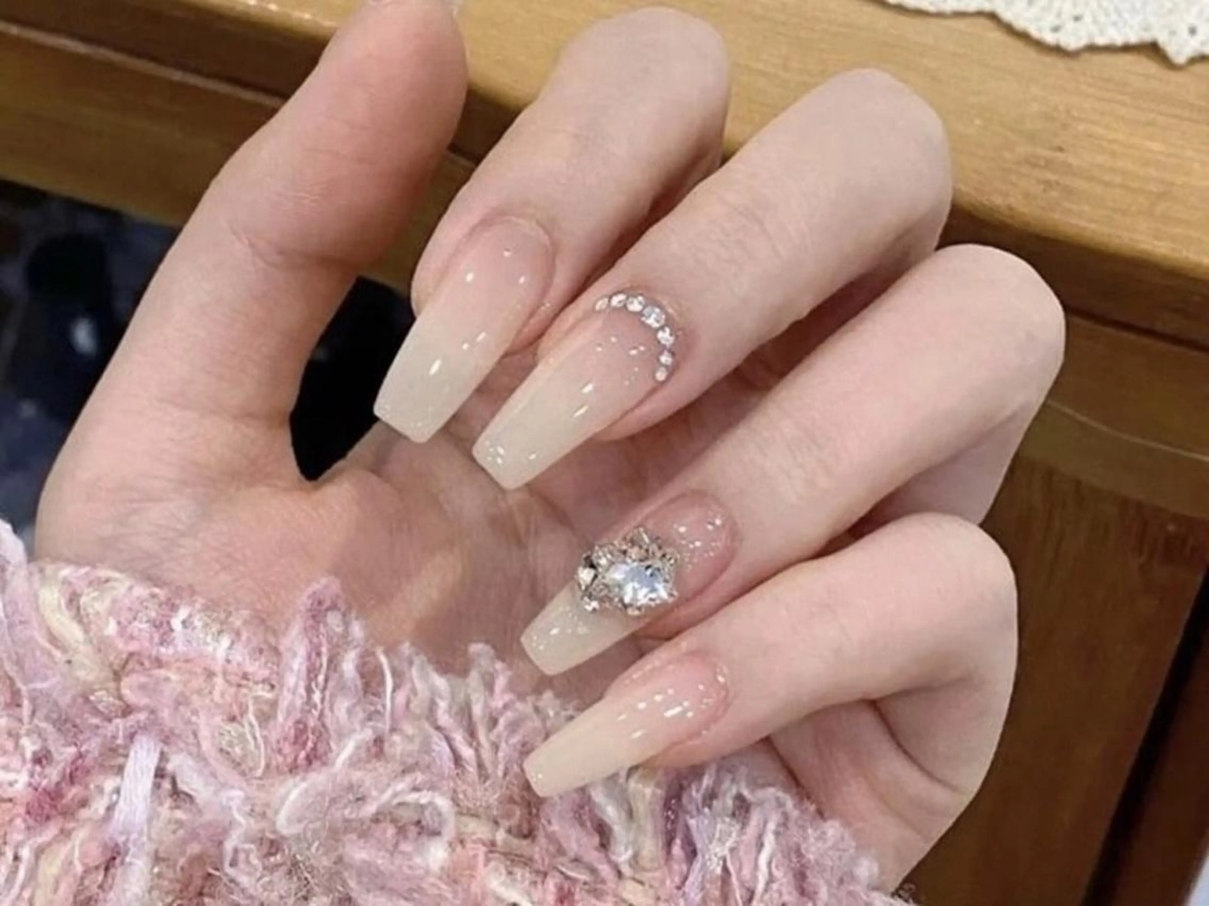 ネイル 長さ出し フットネイル フレンチネイル ジェルネイル ガラスフレンチ Nikoネイルサロン 本八幡店のネイルデザイン