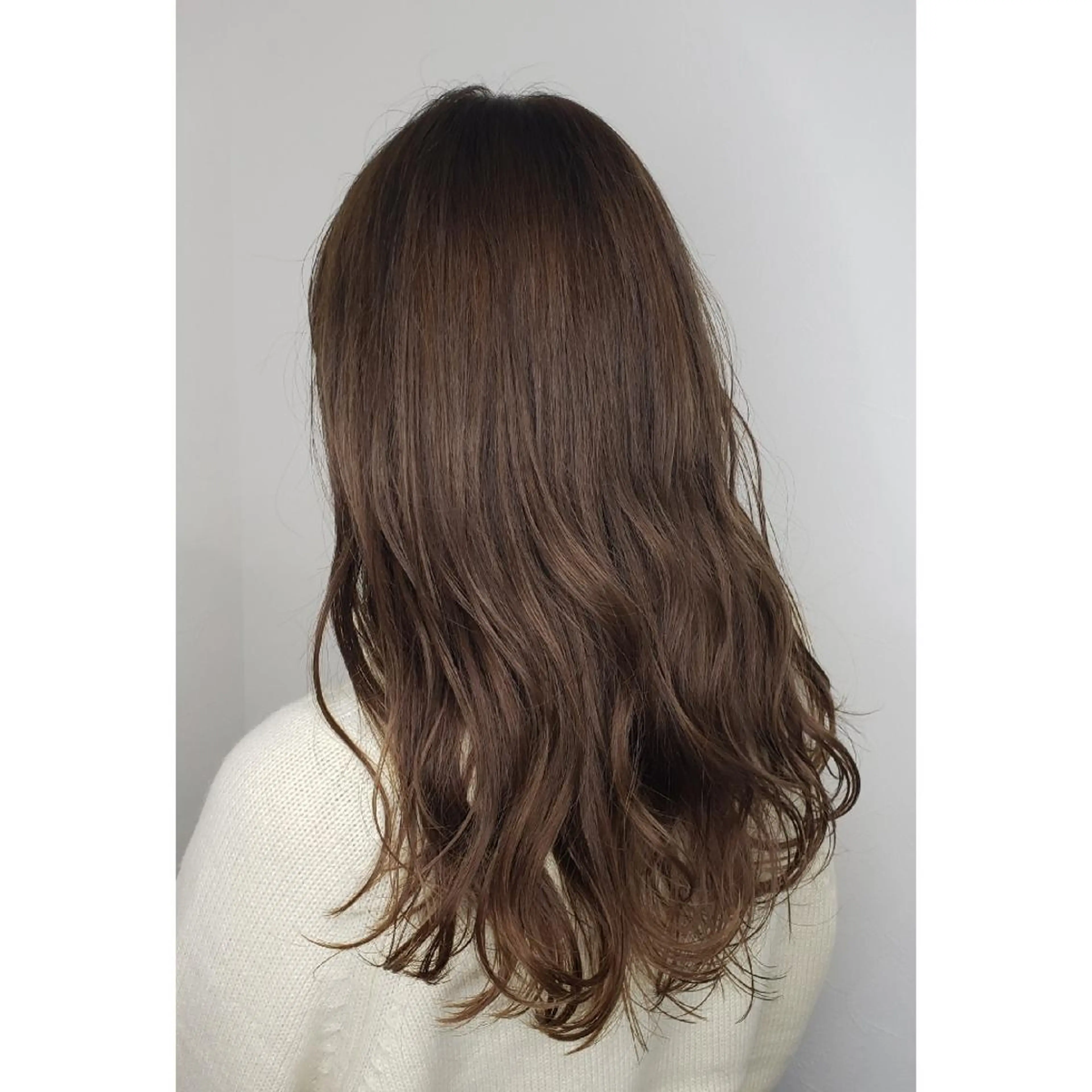 セミロング カラー ヘアアレンジ ブラウンカラー ショコラブラウン ヘアカラー トリートメント 髪質改善サロン🍃 AIRI のヘアスタイル