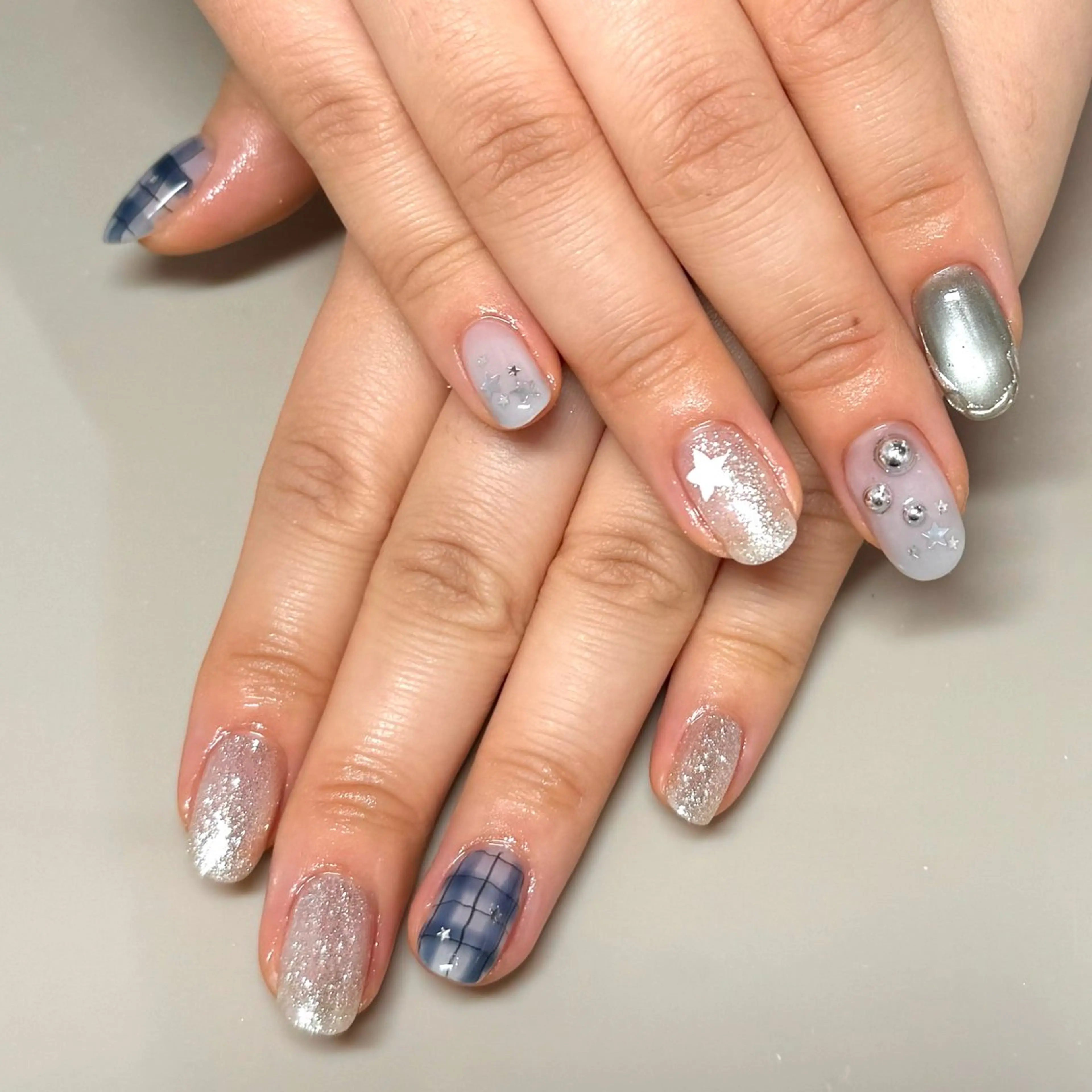 ネイル 持ち込み ハンドネイル キャッツアイ東京 武島のネイルデザイン