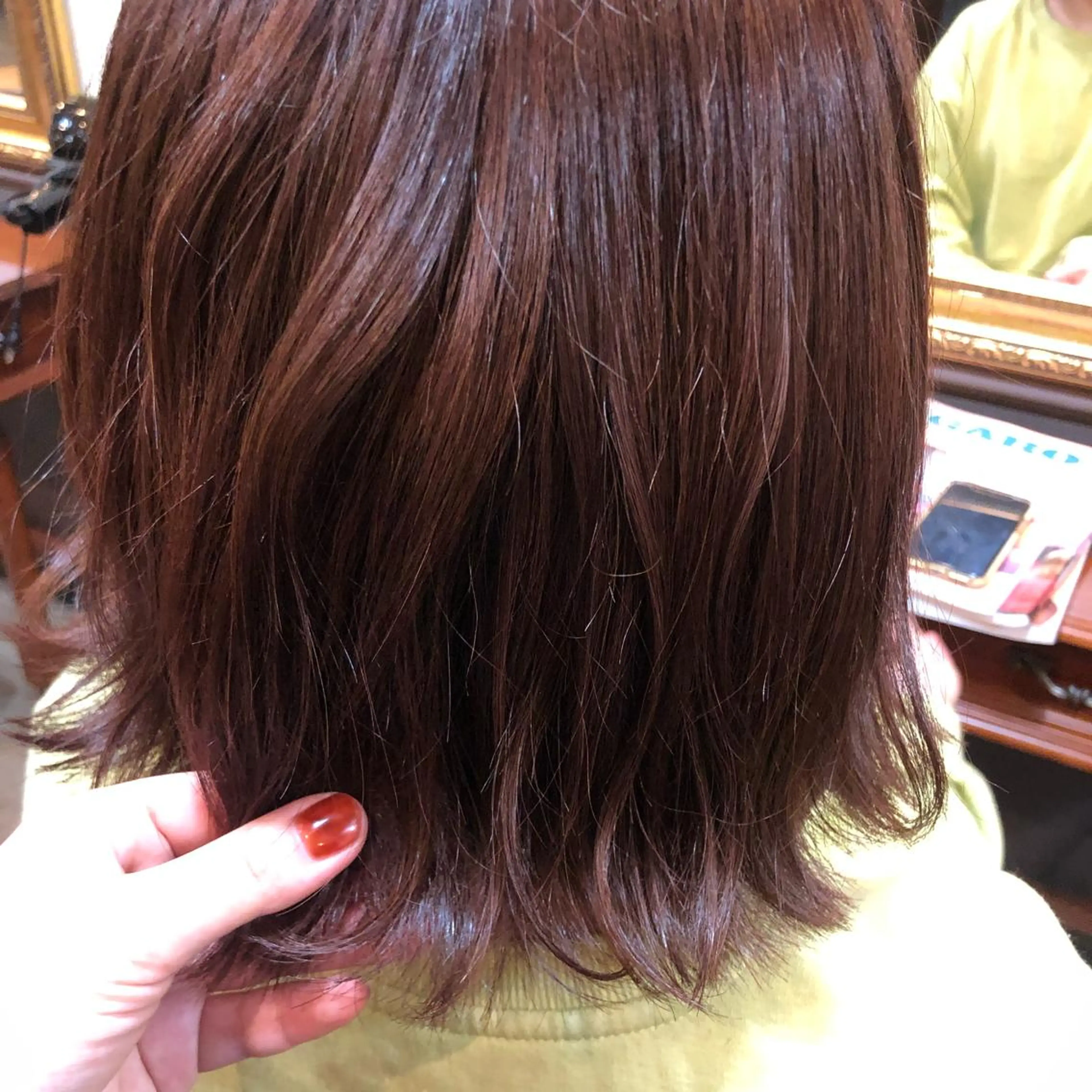 ショート カラー ブラウンカラー ピンクカラー ピンクブラウン 廣田 優那のヘアスタイル