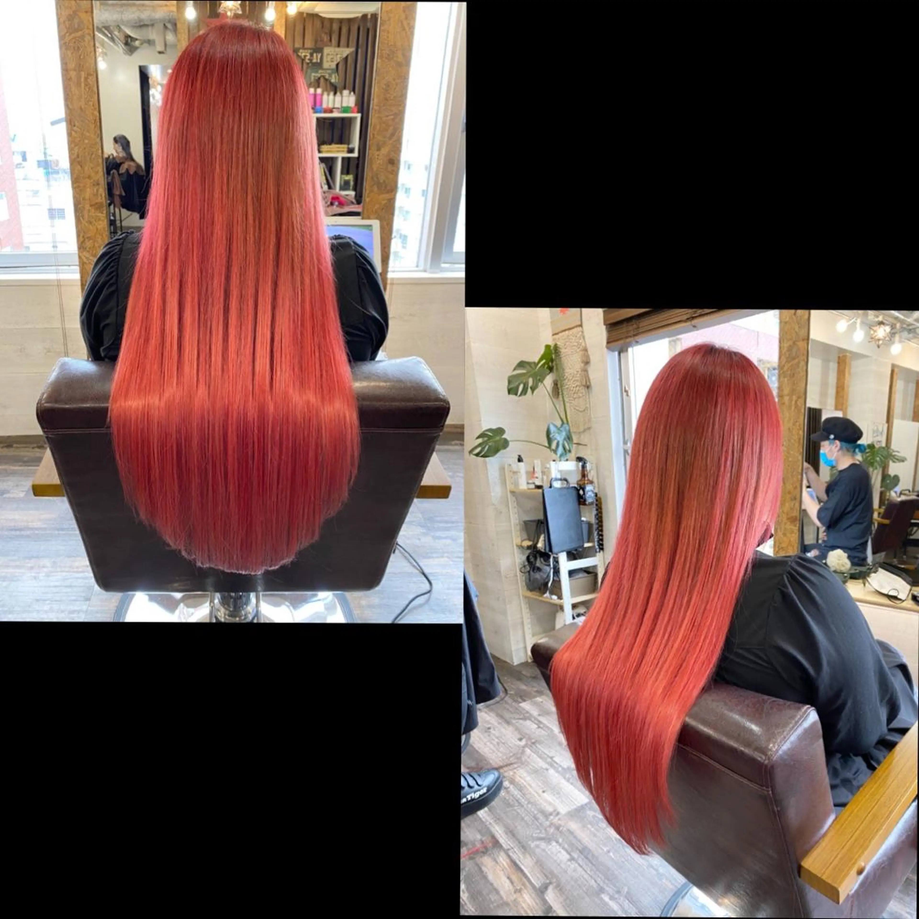 ロング カラー ヘアカラー エクステ ✯カラー&編み込み エクステ✯池田智博✯のヘアスタイル