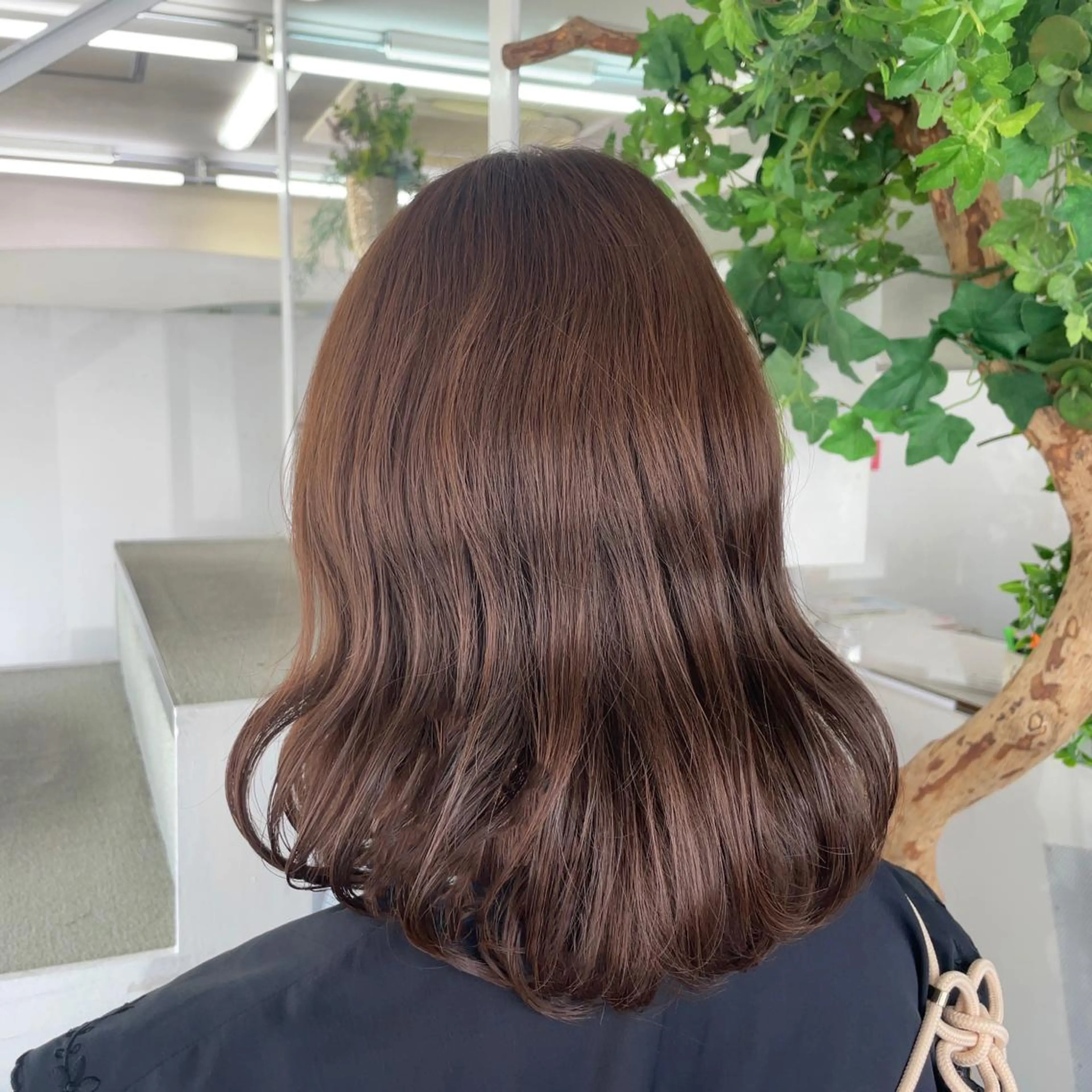 ミディアム カラー ベージュカラー カット ヘアカラー 山田 里美のヘアスタイル