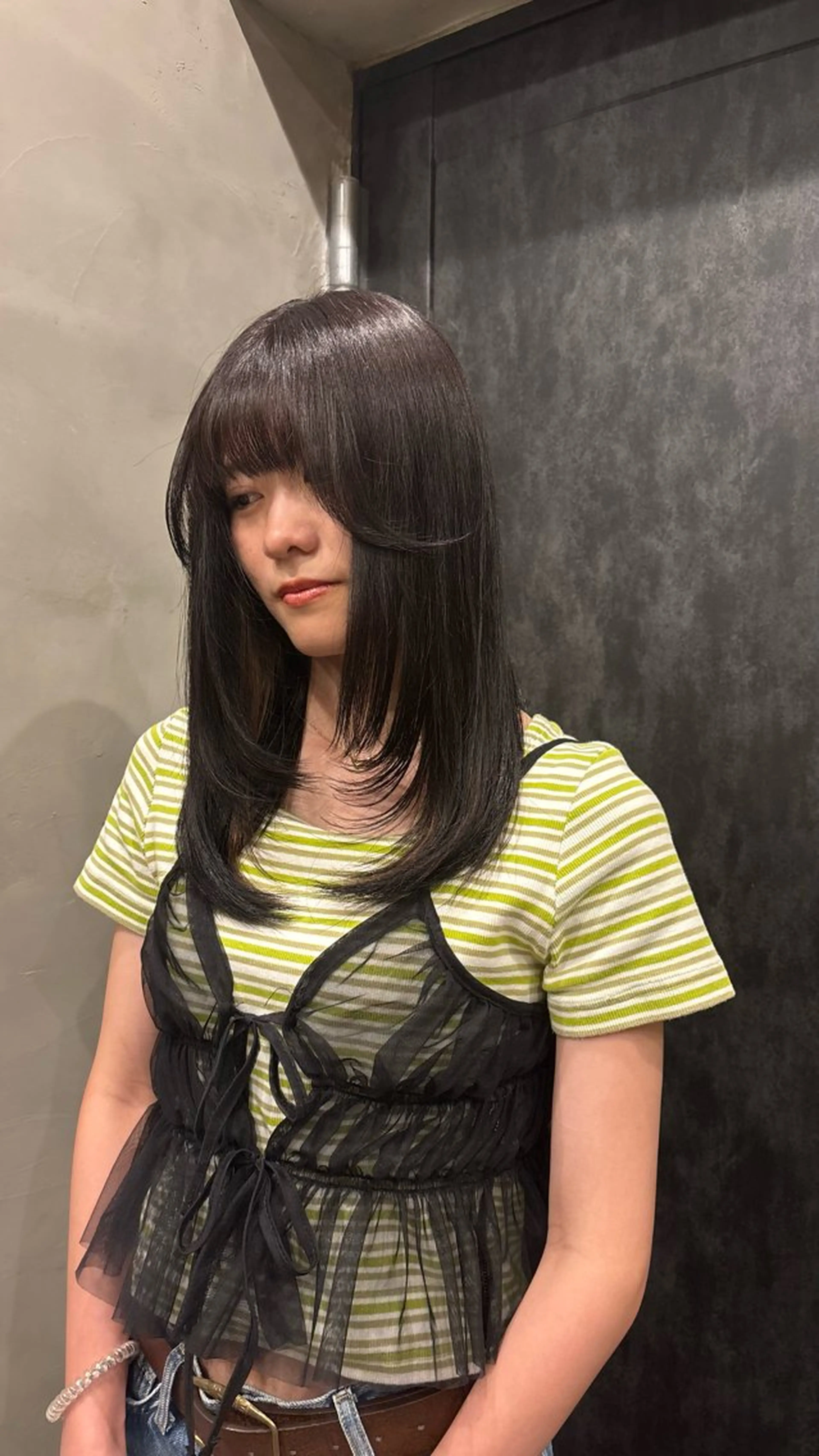 セミロング カラー 髙杉 舞羽のヘアスタイル