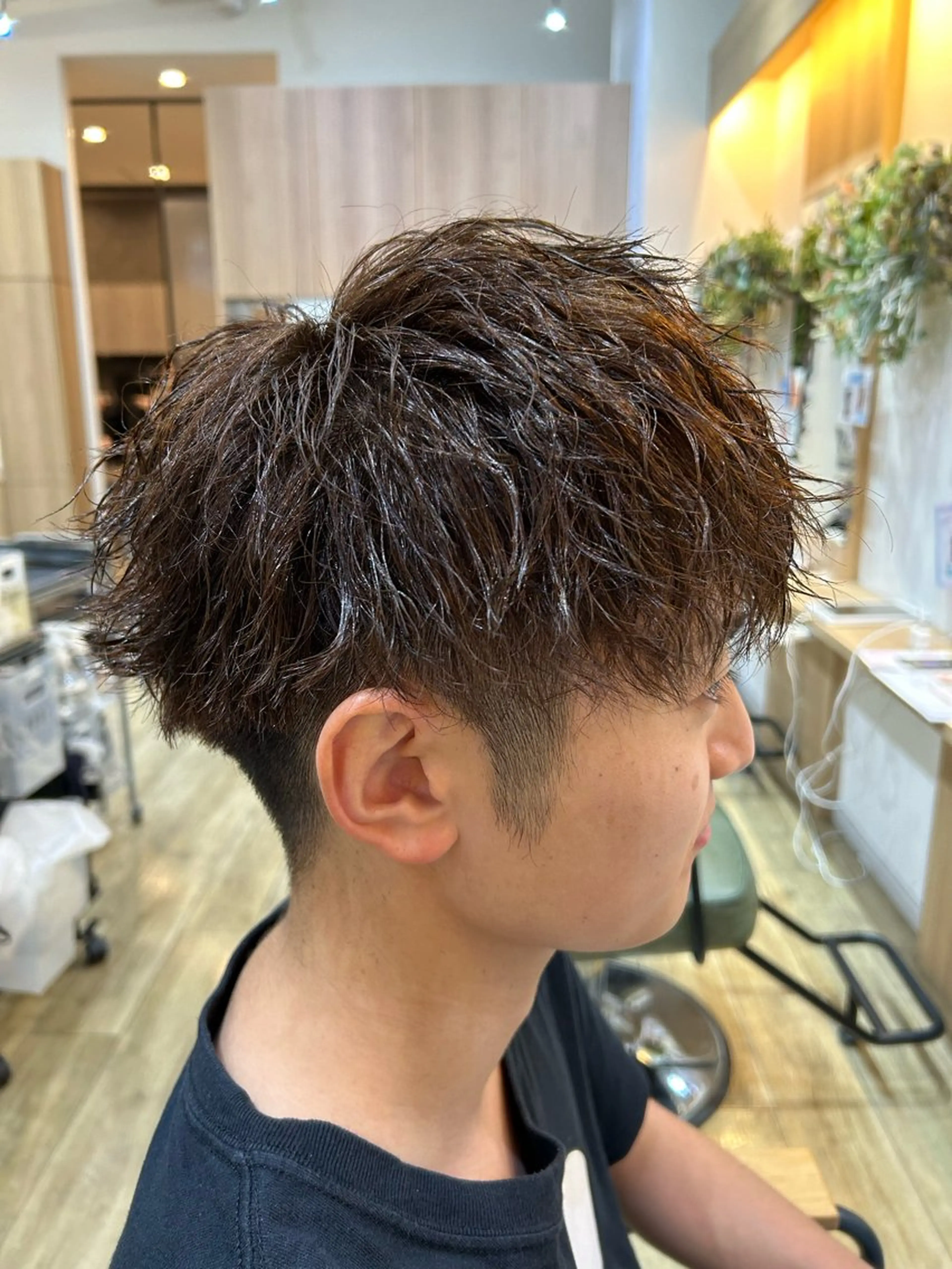 メンズ マッシュ メンズパーマ 泰中 玲音のヘアスタイル