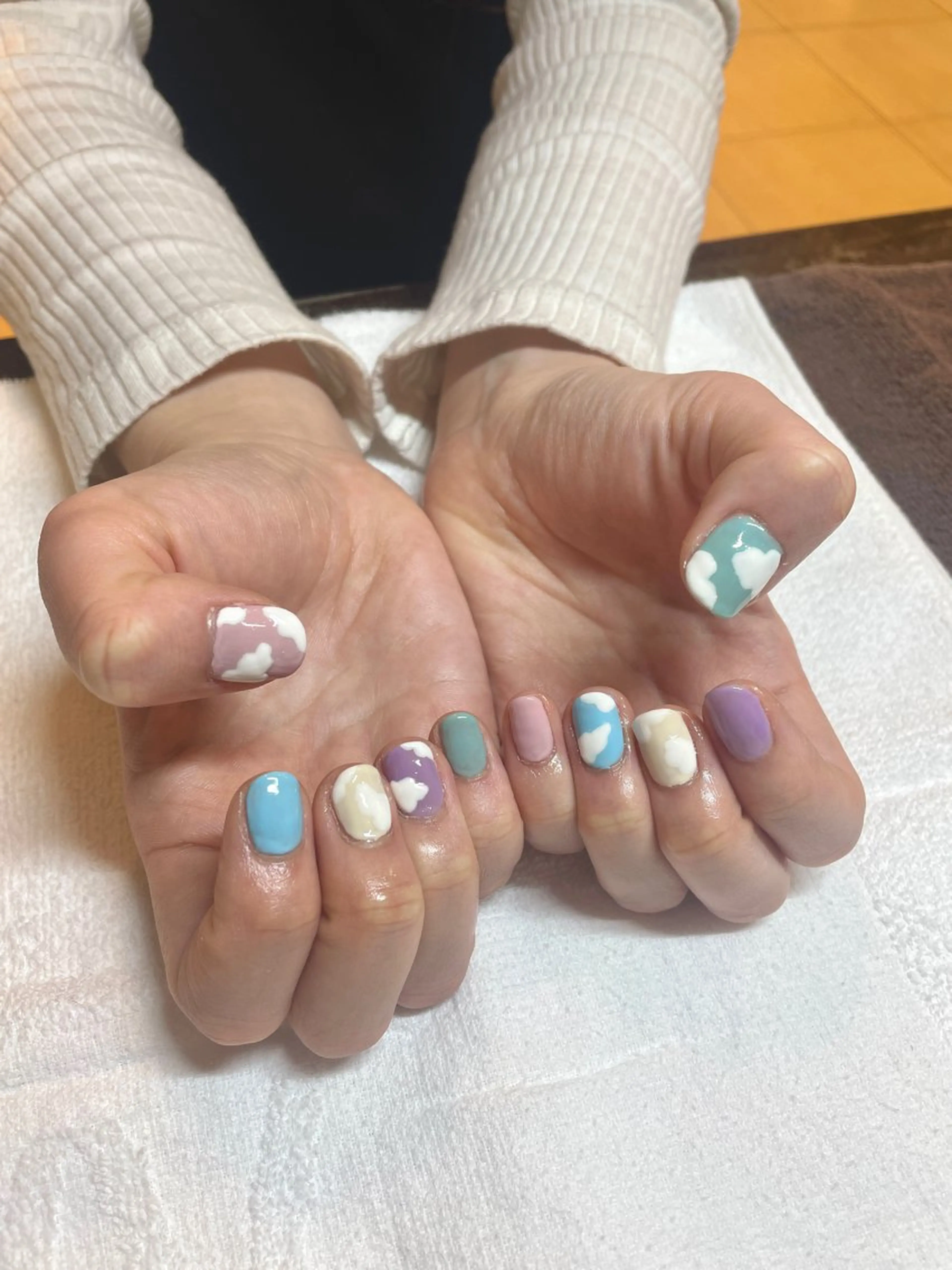 ネイル パステルネイル 春ネイル ハンドネイル 菊池 菜月のヘアスタイル