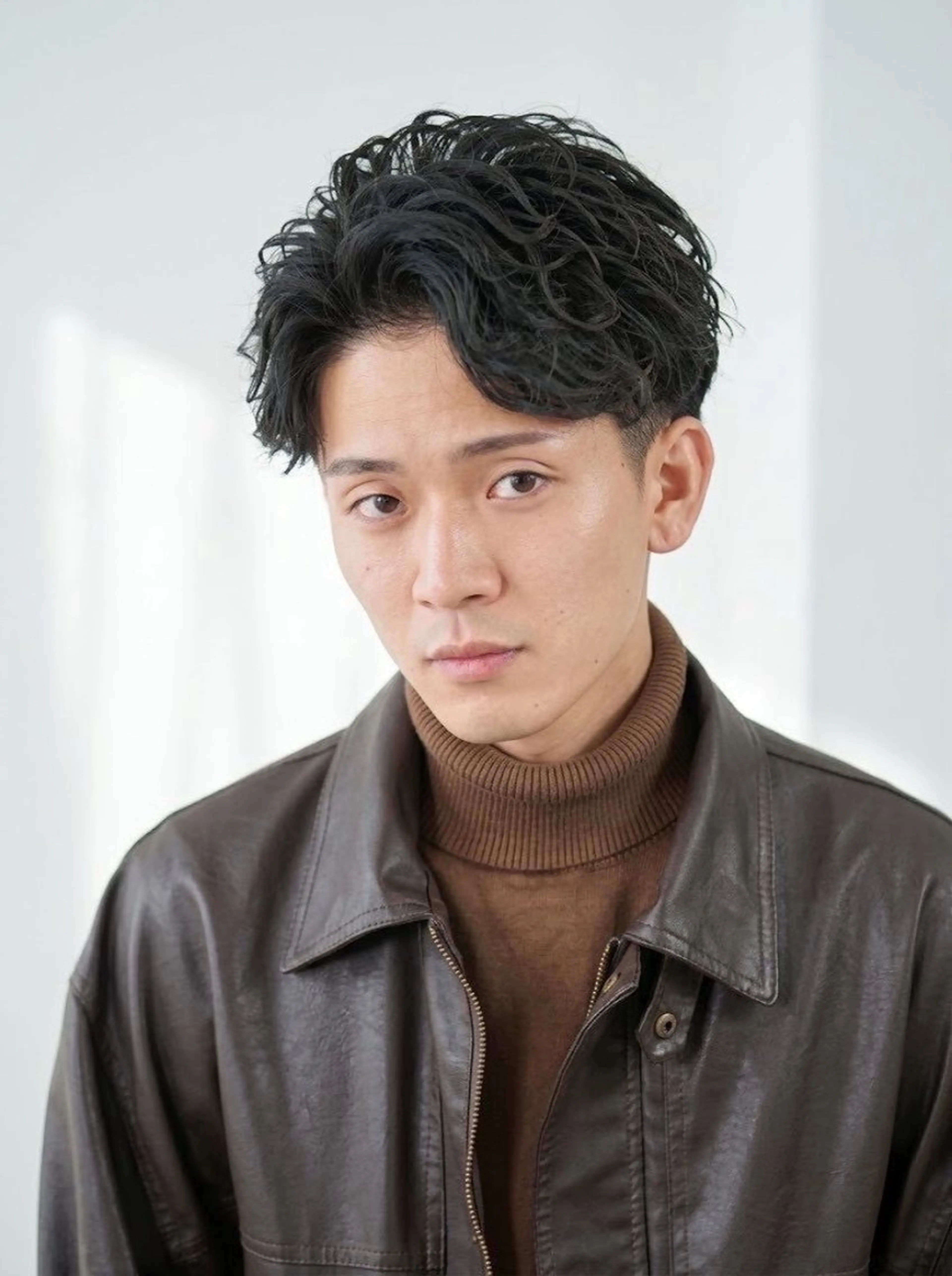 ショート パーマ メンズ 深井 龍生のヘアスタイル
