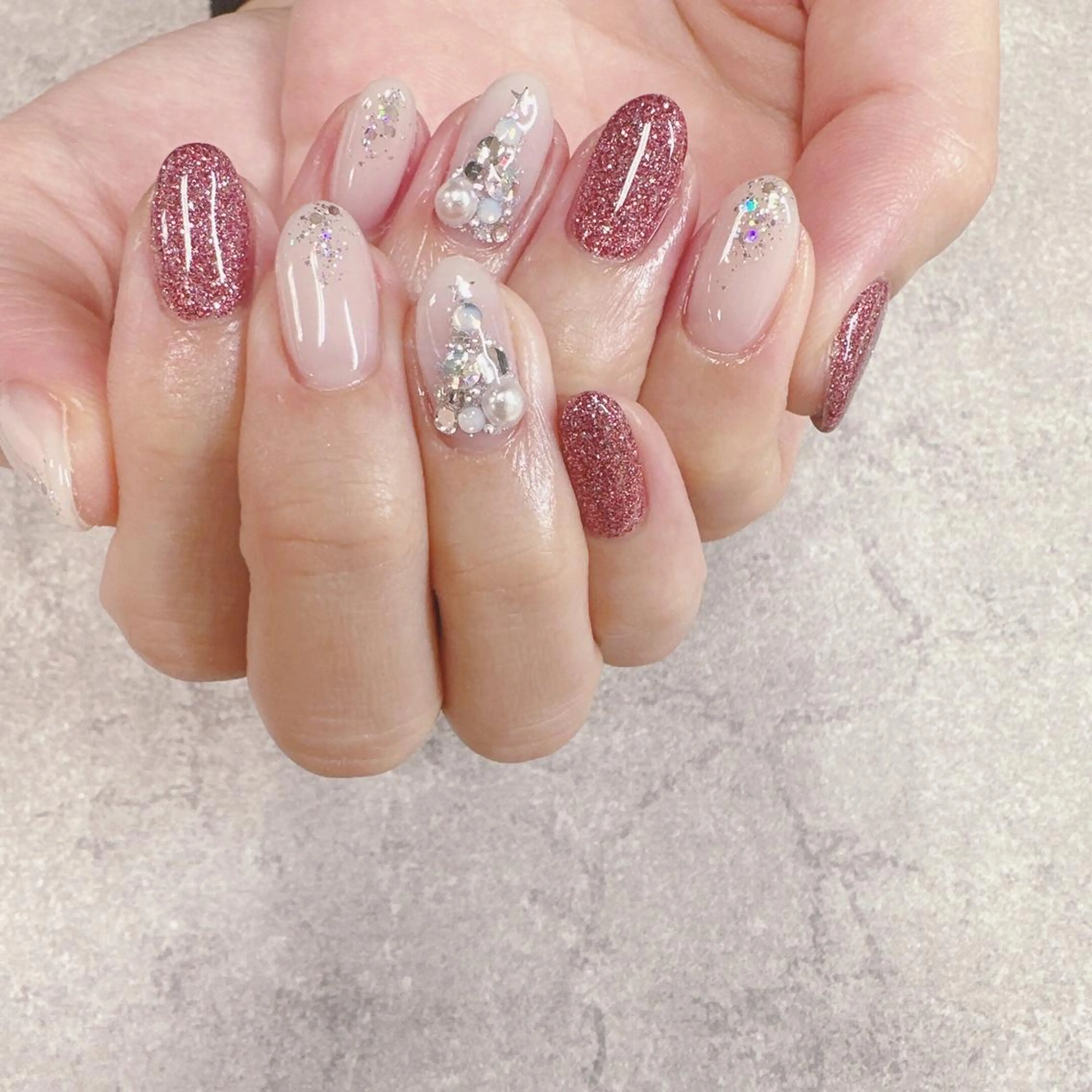 ネイル フットネイル フレンチネイル グラデーション キラキラネイル 韓国ネイル FASTNAIL PLUS 新宿店のネイルデザイン