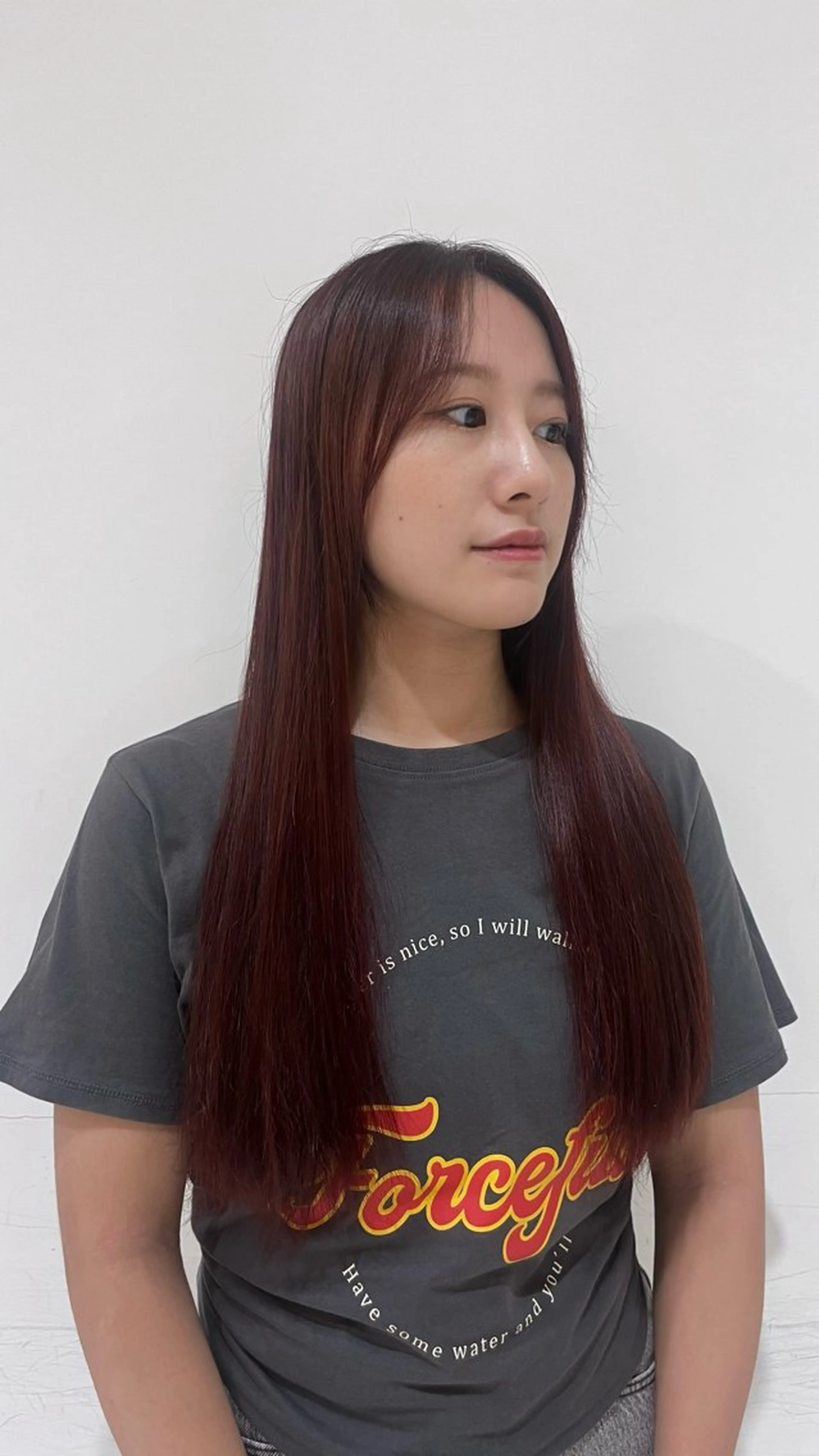 ロング カラー レッドカラー ヘアカラー レディースパーマ/ 長久手/フウカのヘアスタイル