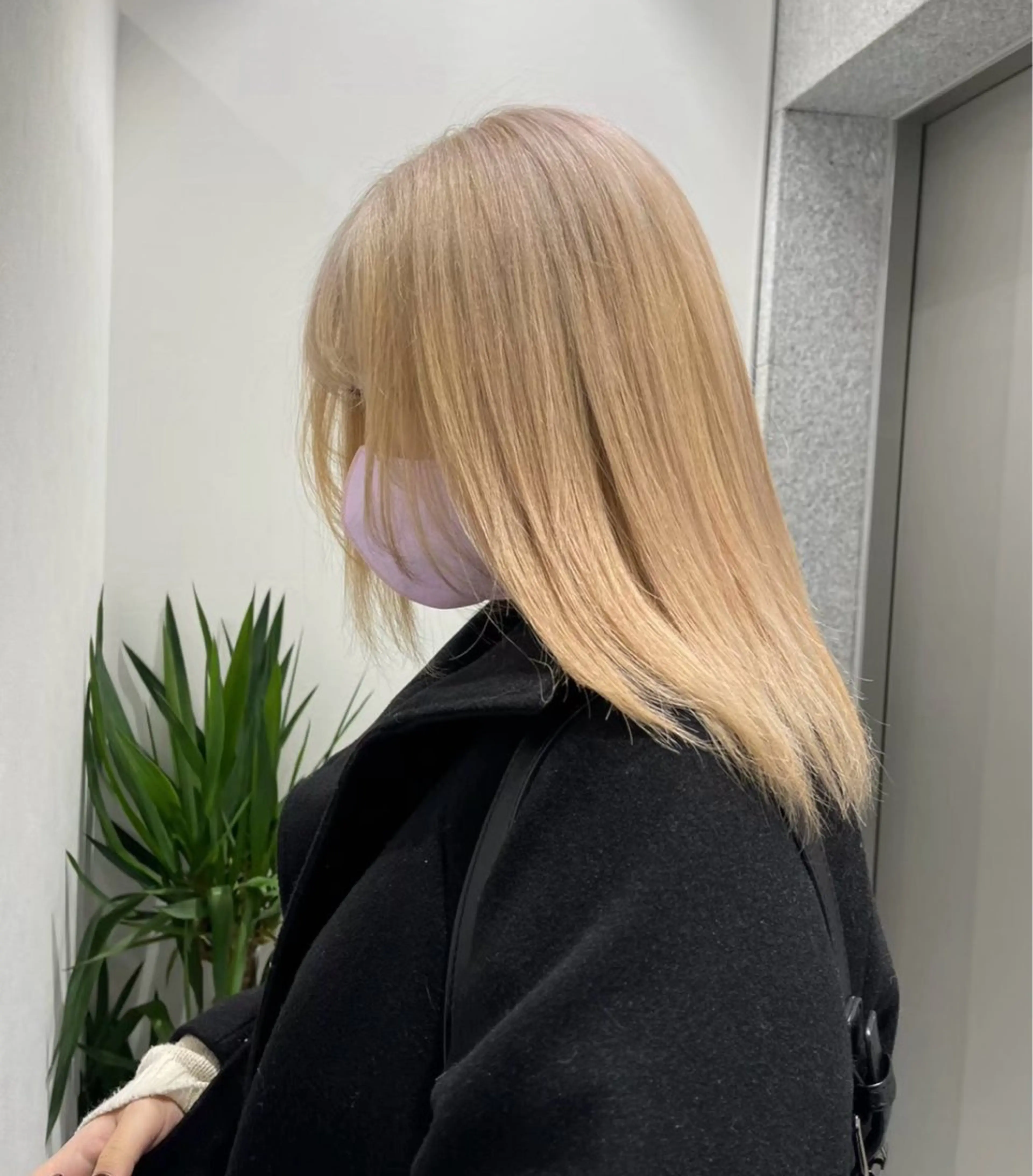 セミロング カラー ヘアアレンジ 🫧モテる💗ダメー ジレスハイトーン🫧のヘアスタイル